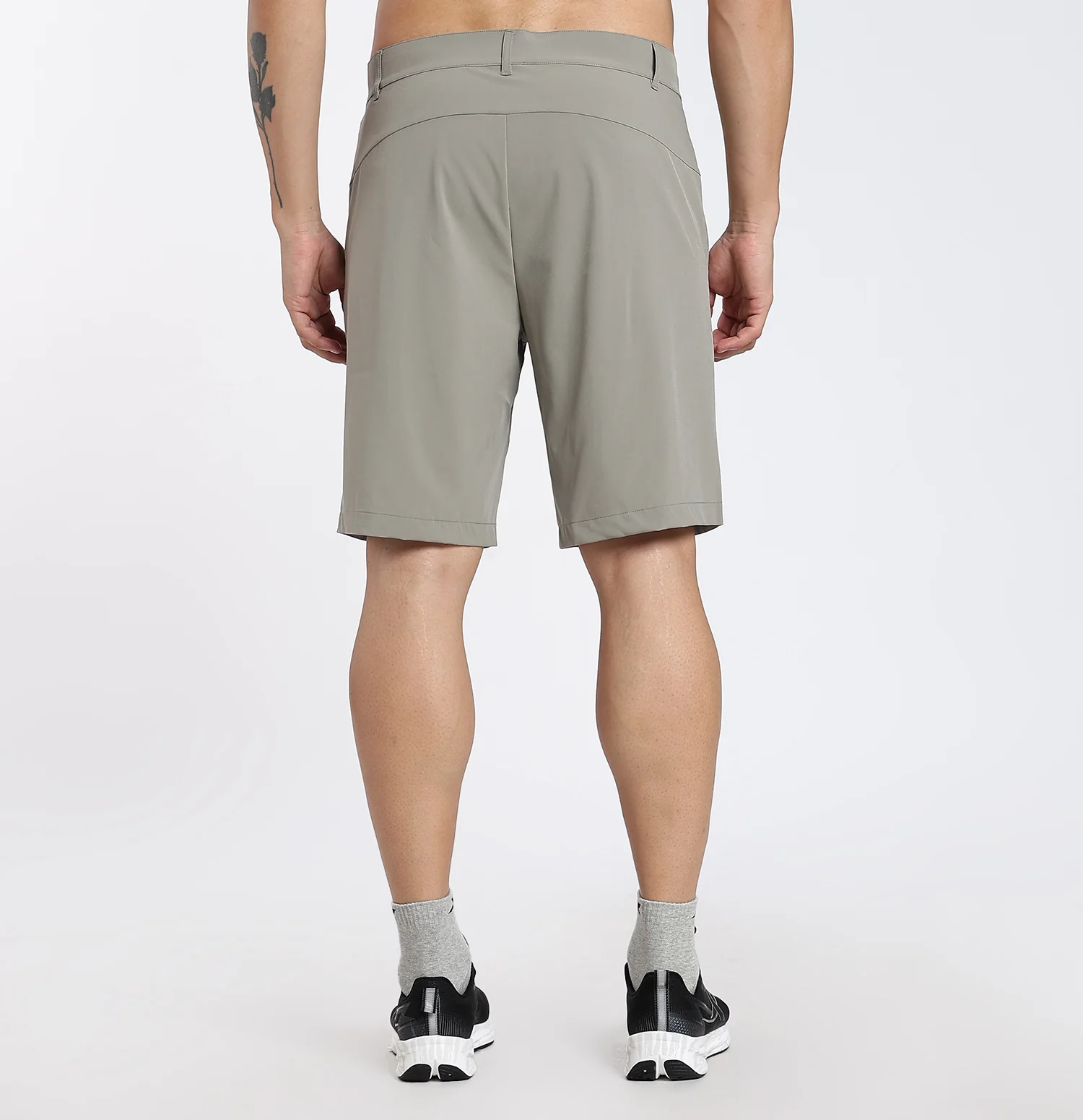 75D Elastic Woven Shorts - Green - Image 2