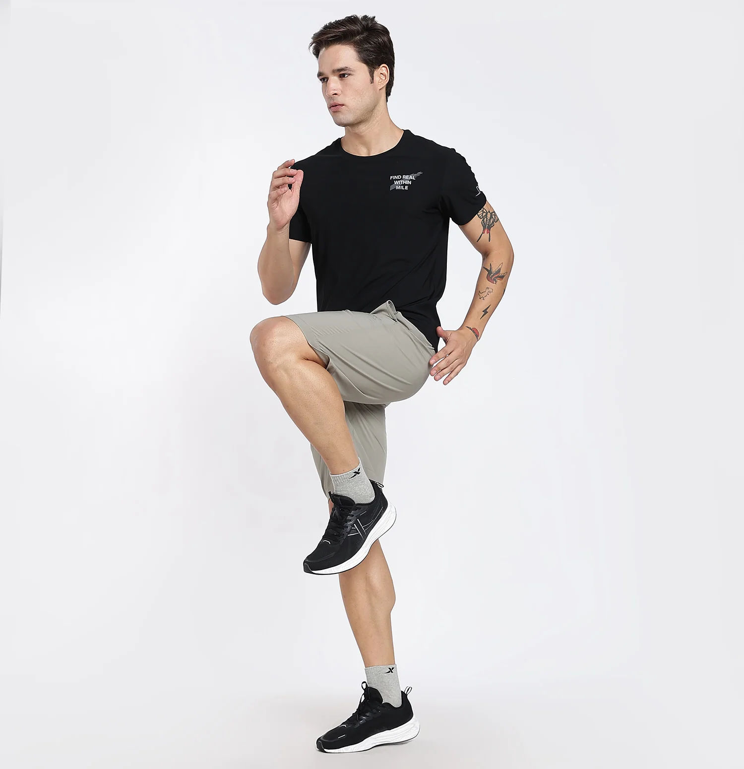 75D Elastic Woven Shorts - Green - Image 6