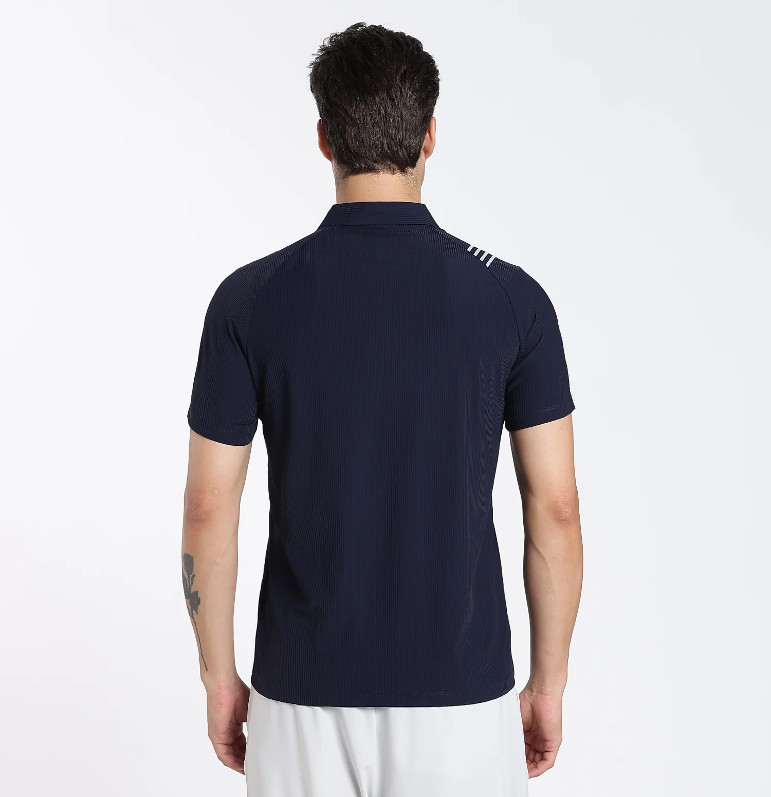 ActiveFlex Textured Polo T-Shirt - Blue - Image 2