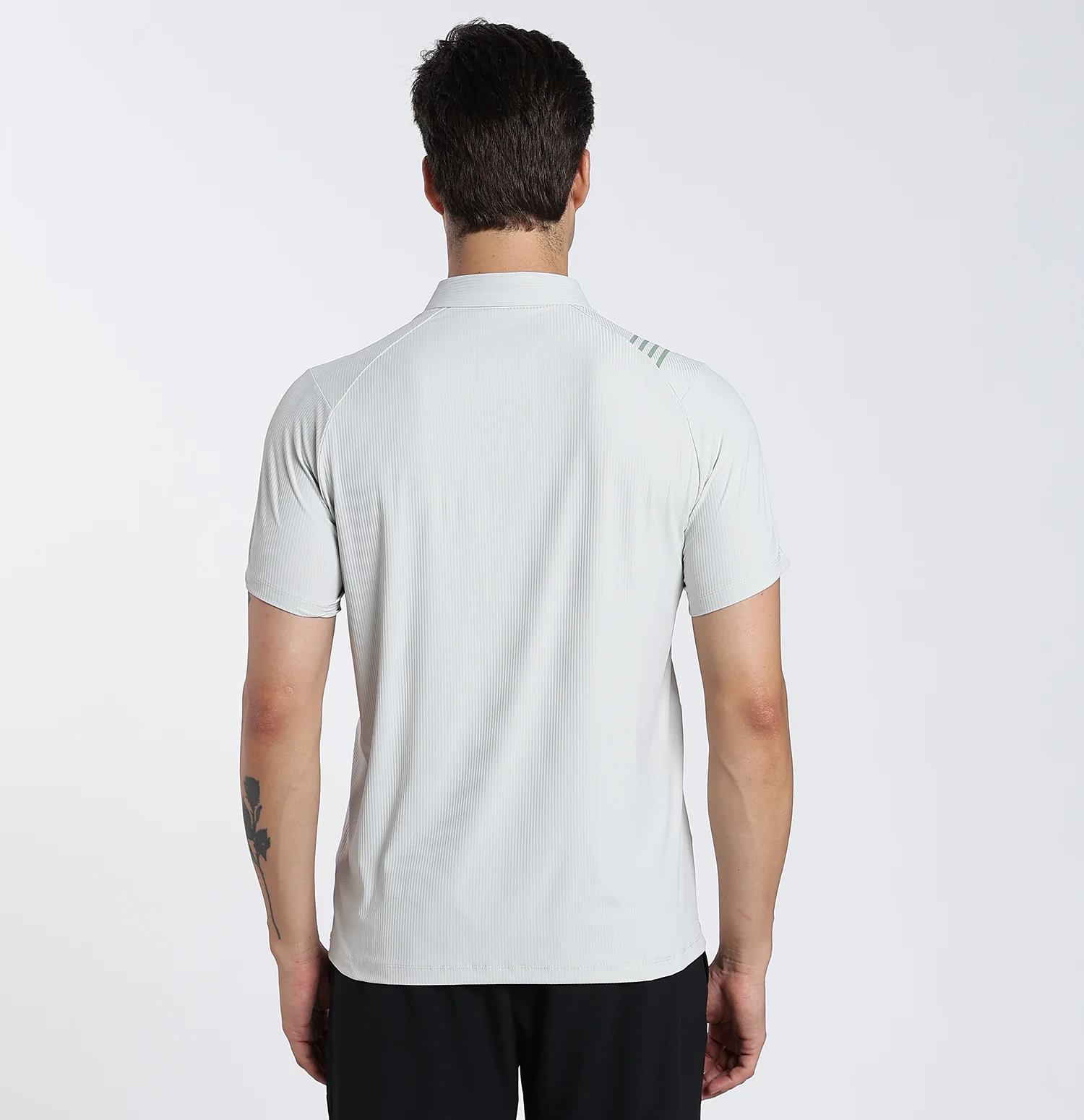 ActiveFlex Textured Polo T-Shirt - Grey - Image 2