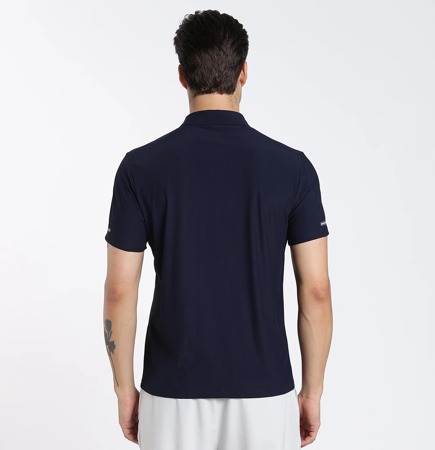 Brocade Line Performance Polo T-Shirt - Blue - Image 2