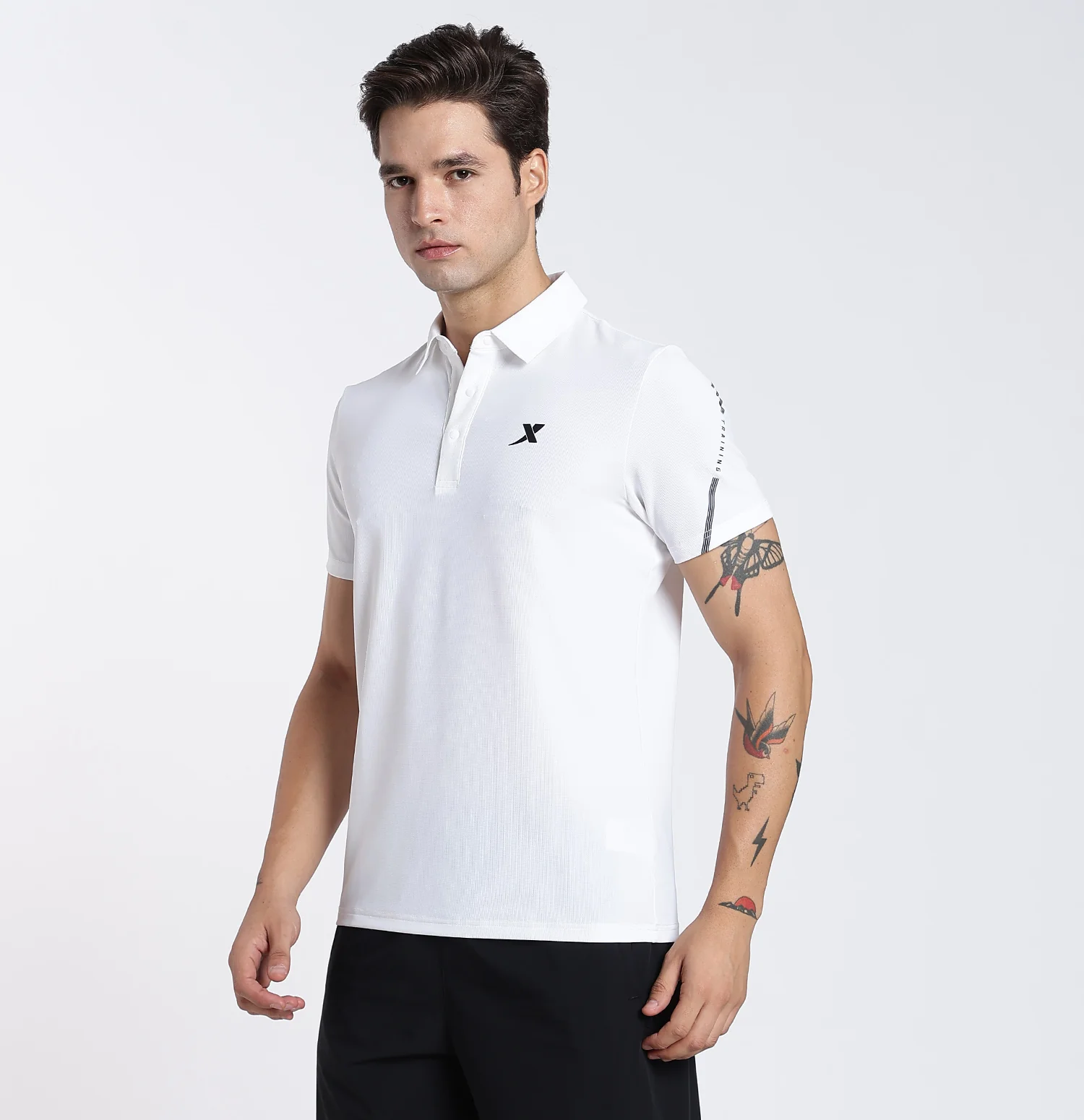 Comfort Knit Polo T-Shirt - Pearl White - Image 3