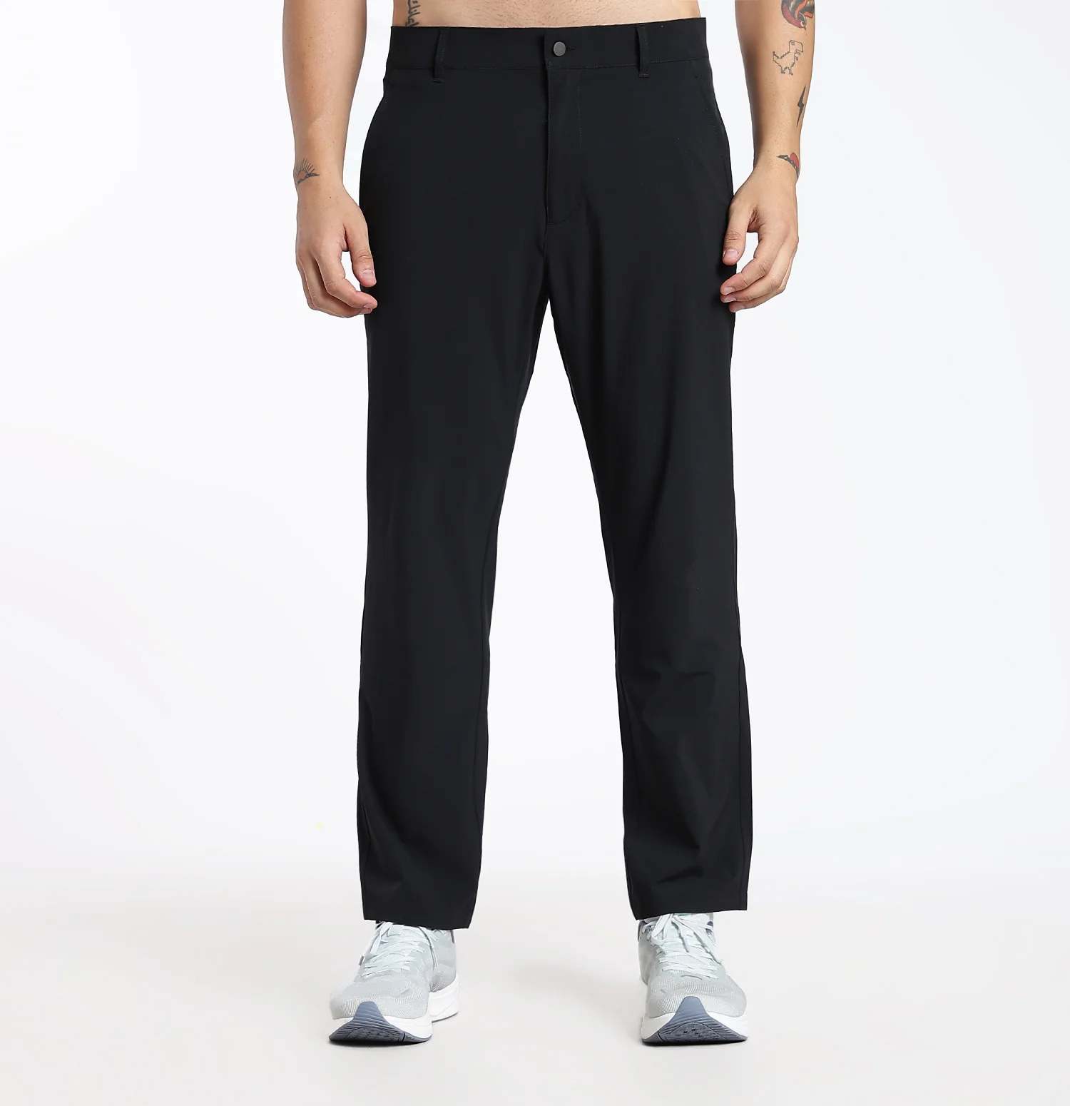 Elastic Weave Quick-Dry Pants - Black