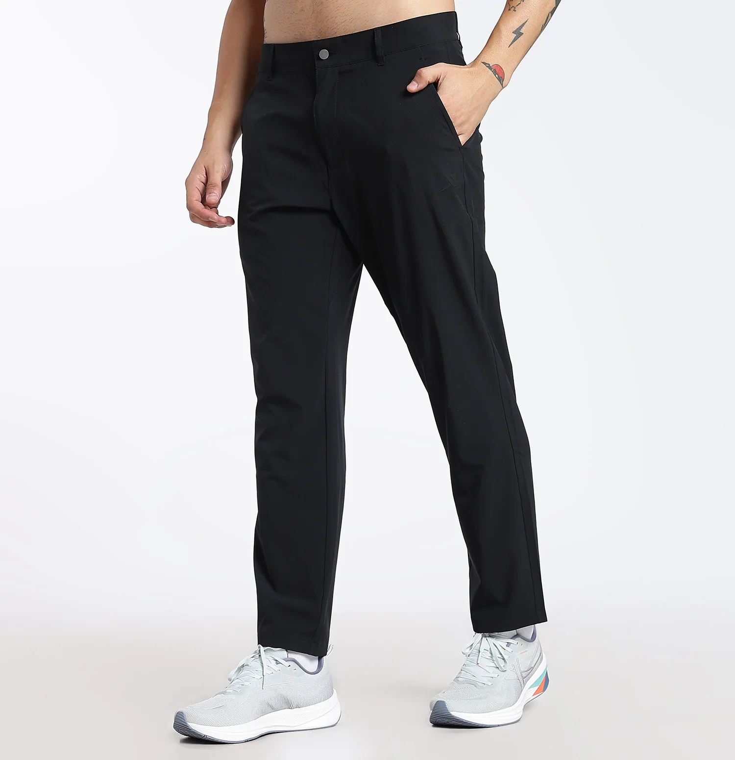 Elastic Weave Quick-Dry Pants - Black - Image 3