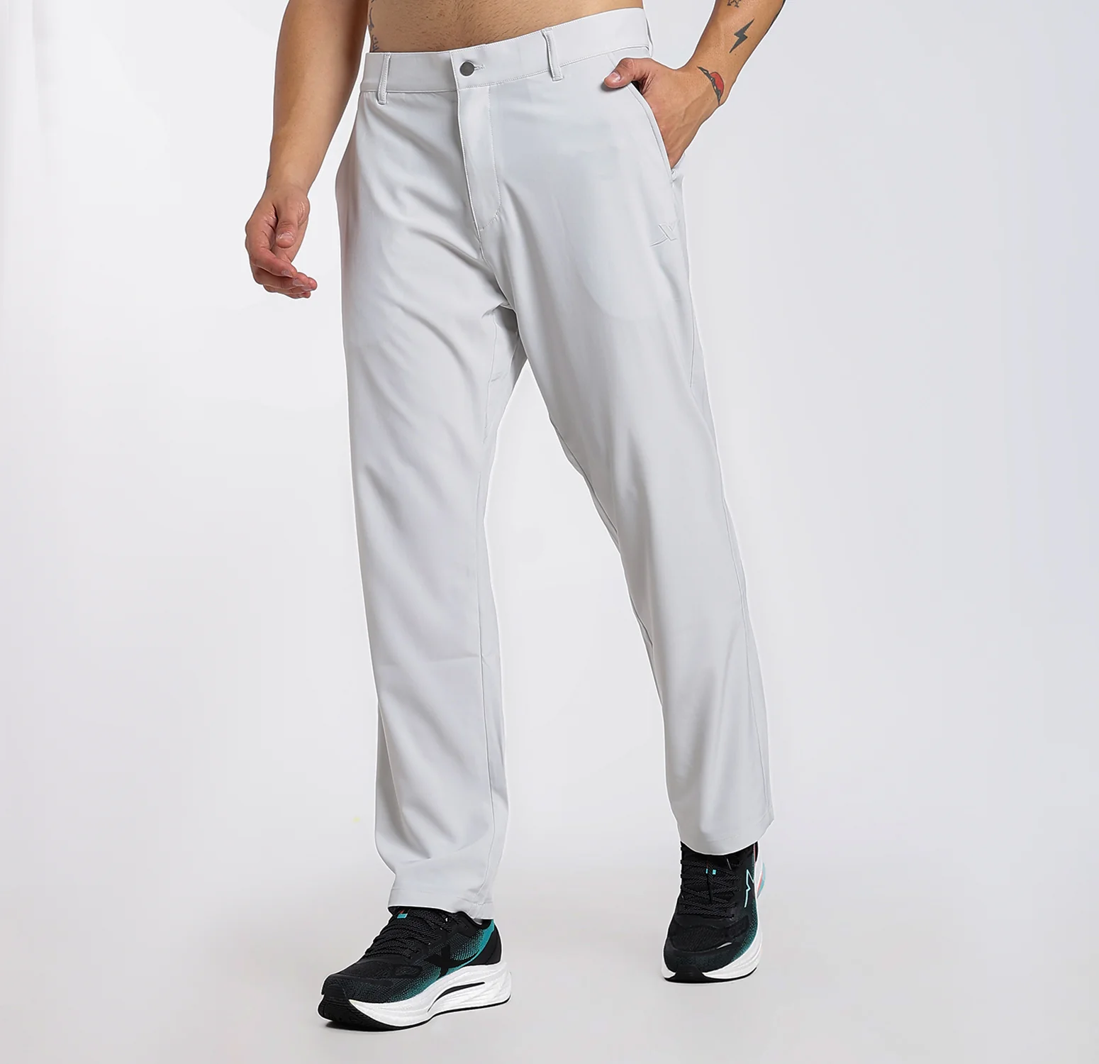 Elastic Weave Quick-Dry Pants - Grey - Image 3