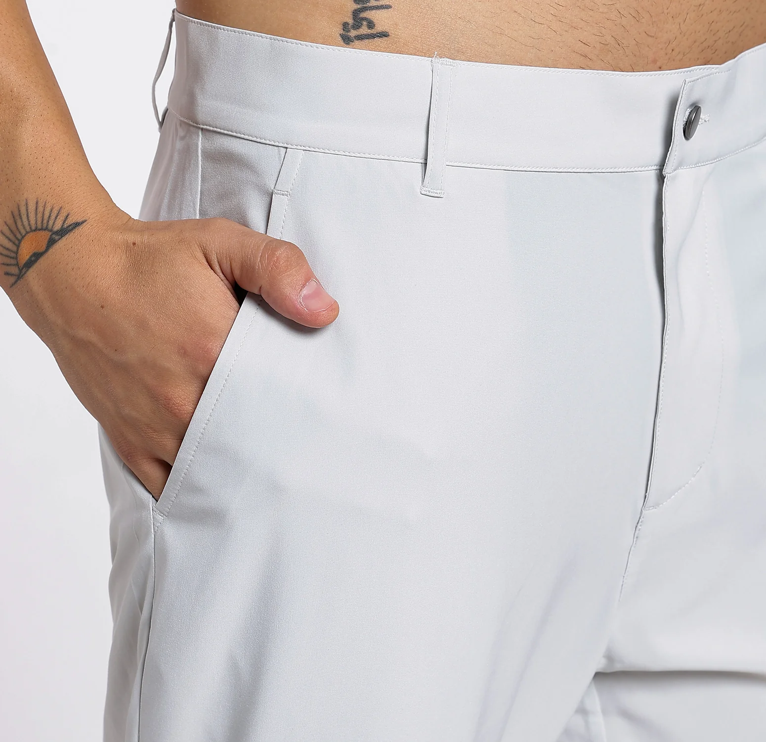 Elastic Weave Quick-Dry Pants - Grey - Image 4