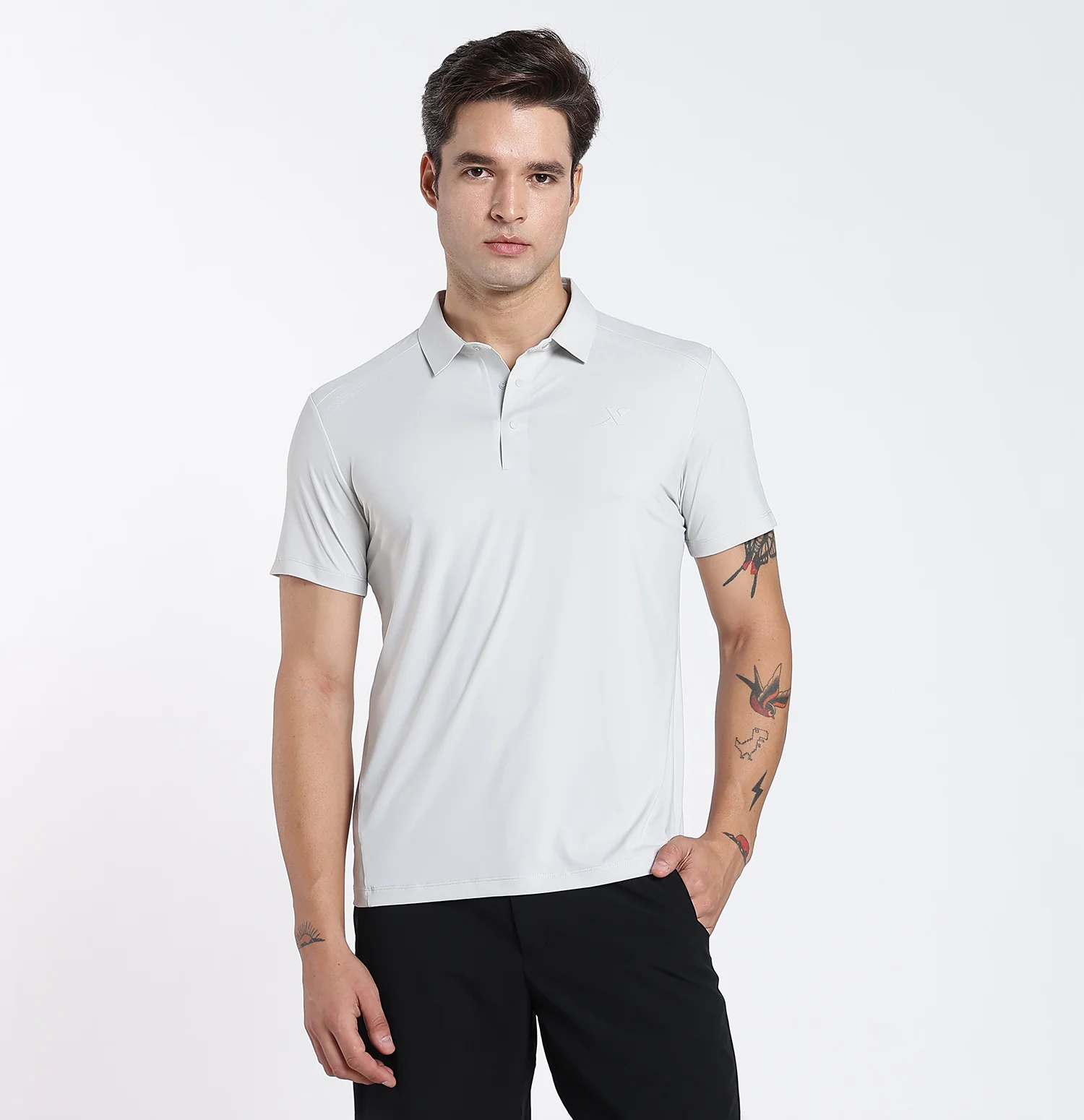 IceWeave Performance Polo T-Shirt - Grey