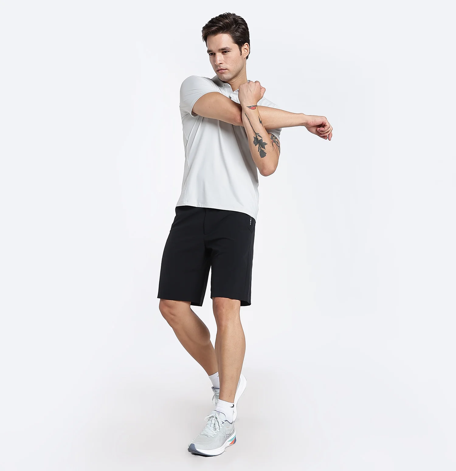 IceWeave Performance Polo T-Shirt - Grey - Image 5