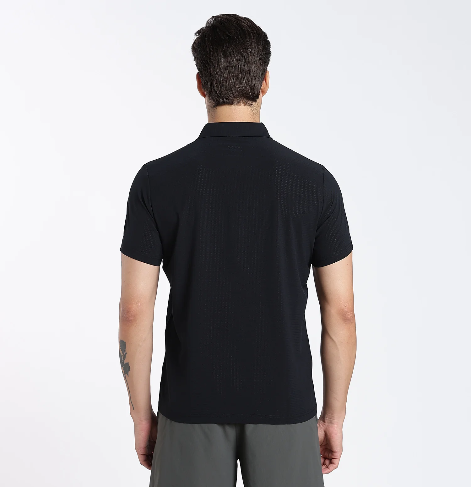 QuickDry Performance Polo T-Shirt - Black - Image 2