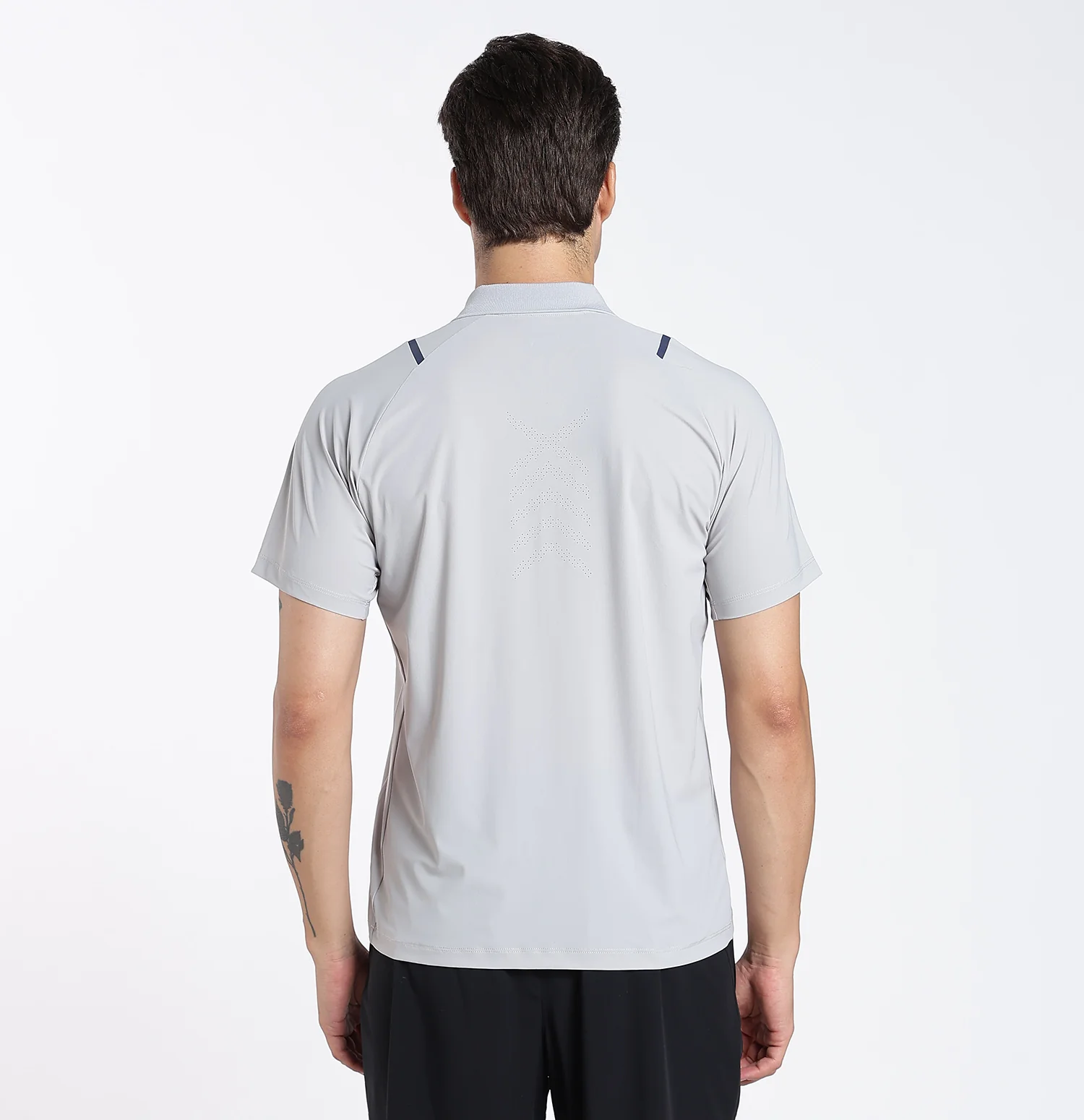 WarpKnit Performance Polo T-Shirt - Cadet Grey - Image 2