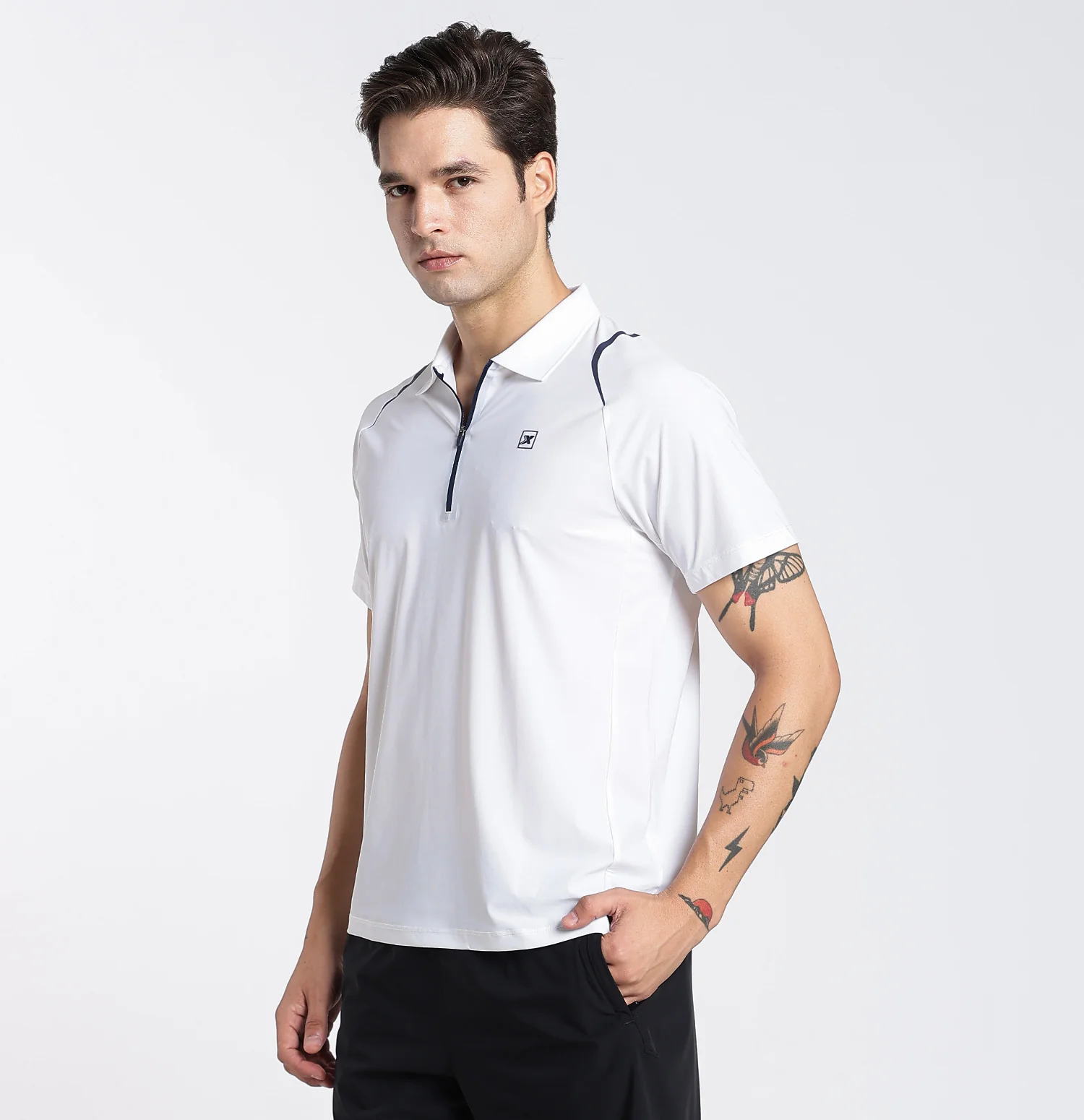 WarpKnit Performance Polo T-Shirt - Pearl White - Image 3