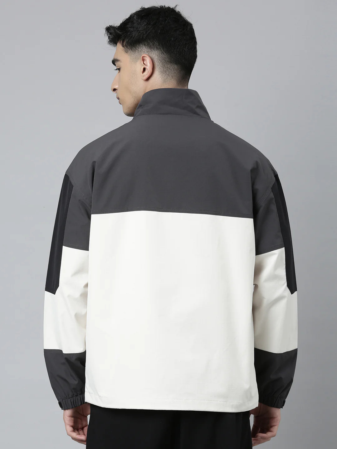 Colorblock Windbreaker - White/Green - Image 15