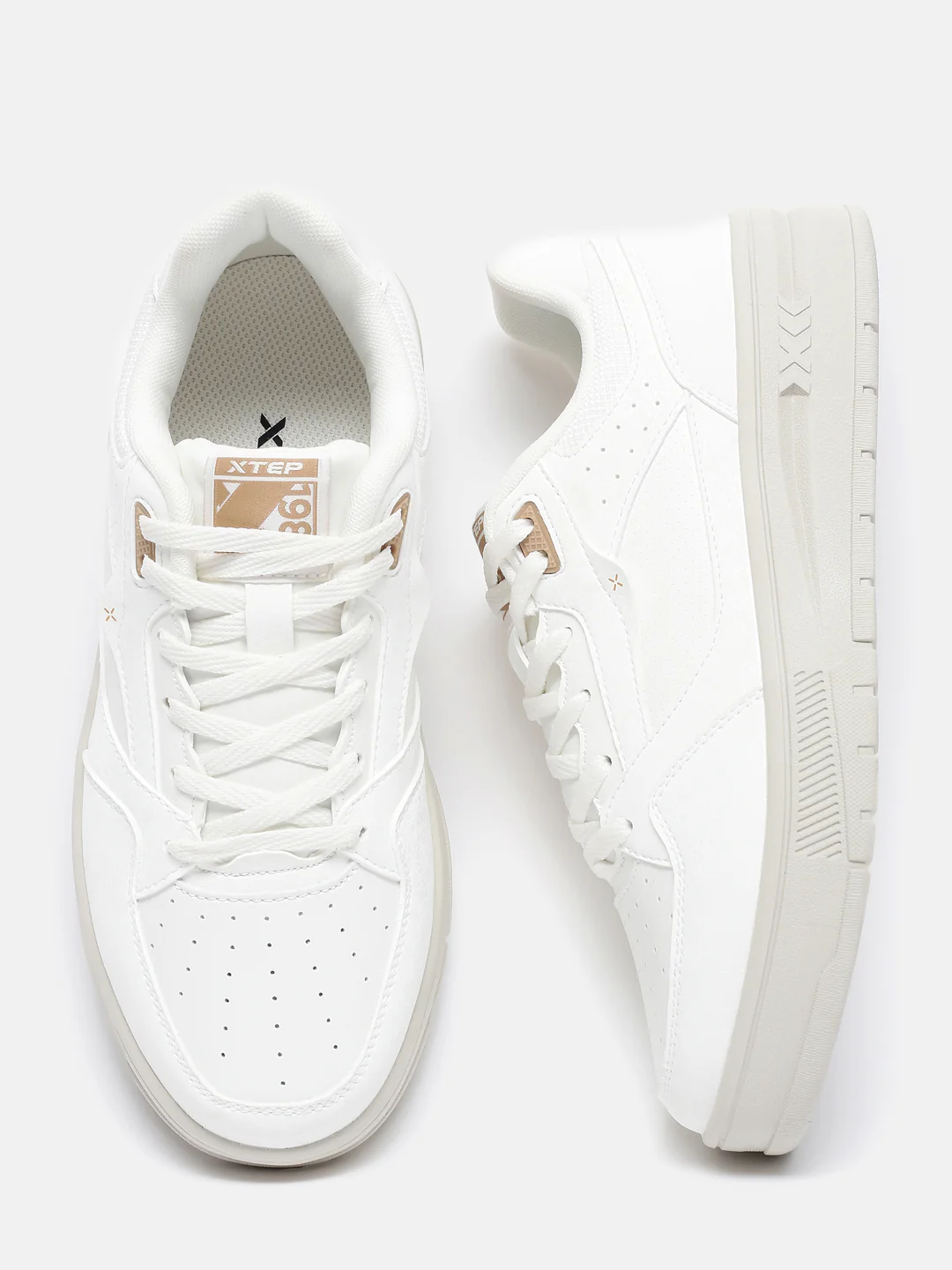 Classic Skateboarding Sneakers - White/Green - Image 14