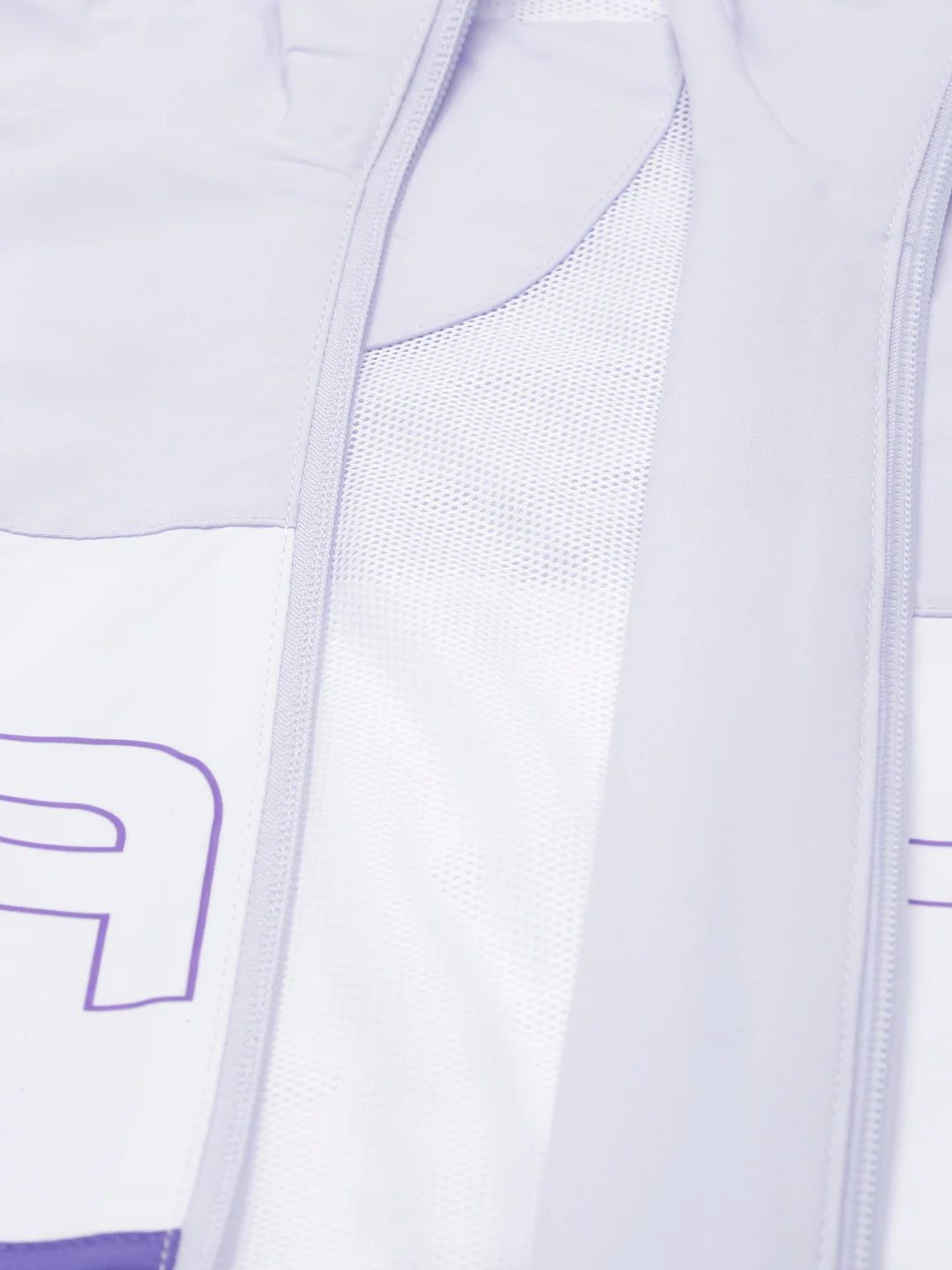 Colorblock Varsity Windcheater - Purple/White - Image 7