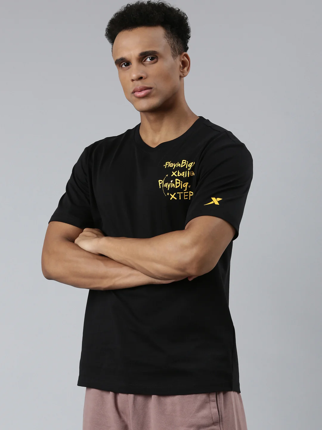 Comfort Basketball Short-Sleeve T-Shirt - Brown/Yellow - Image 18