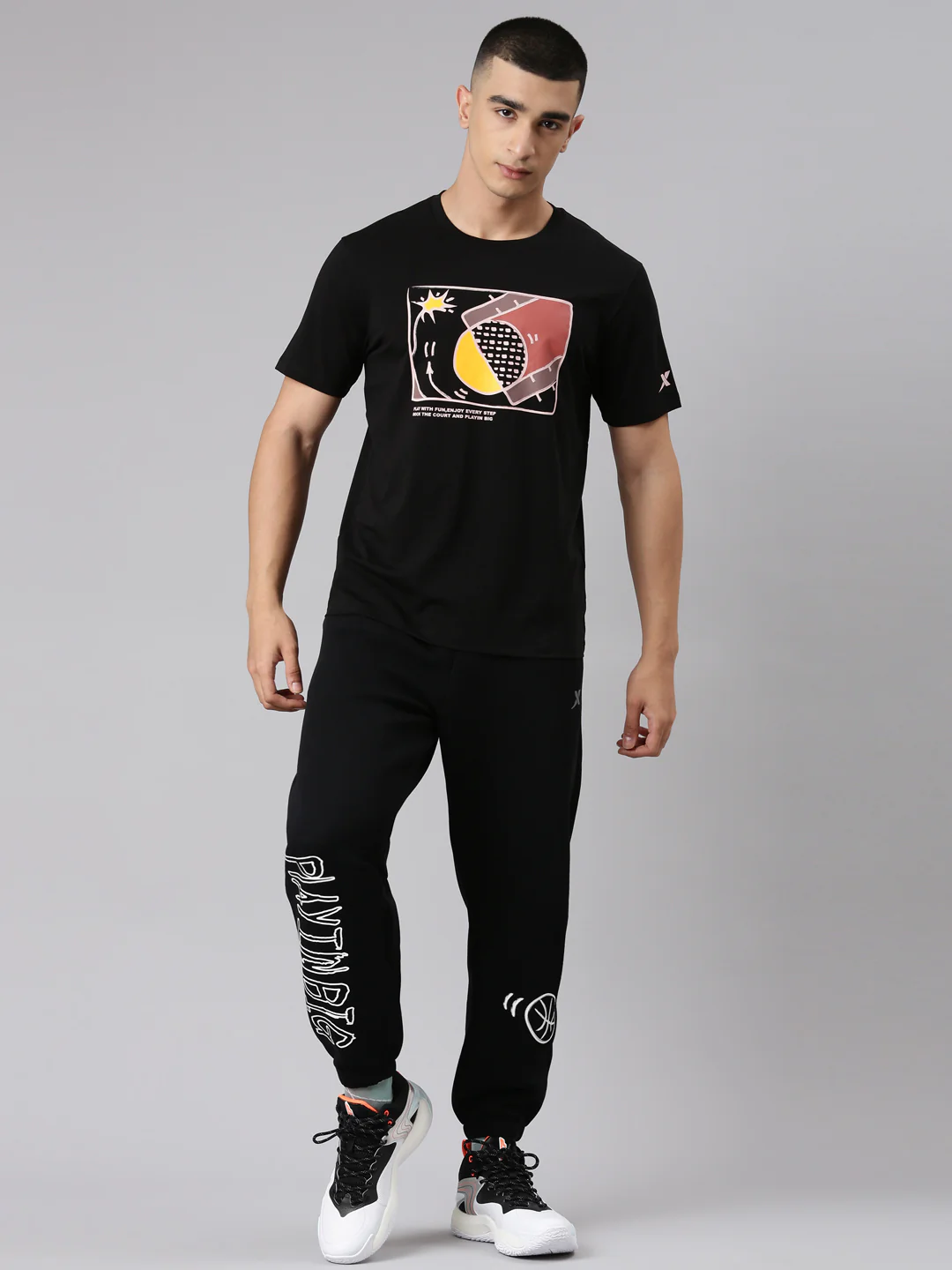Basketball Short-Sleeve T-Shirt - Black/Yellow - Image 15