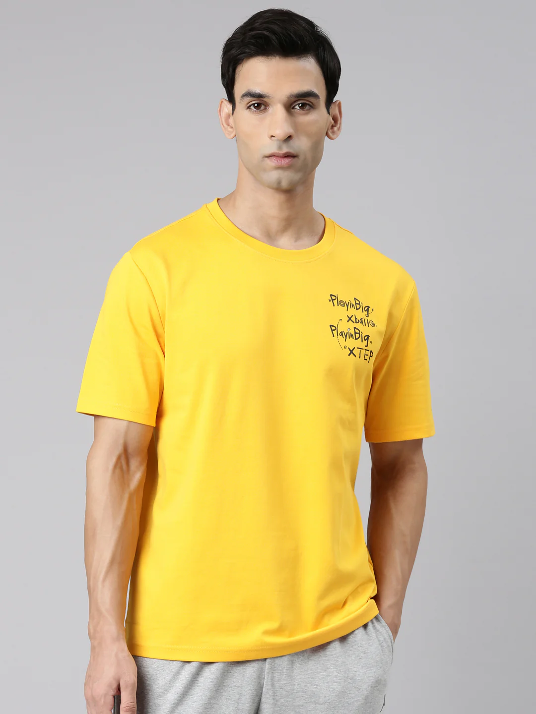 Comfort Basketball Short-Sleeve T-Shirt - Brown/Yellow - Image 7