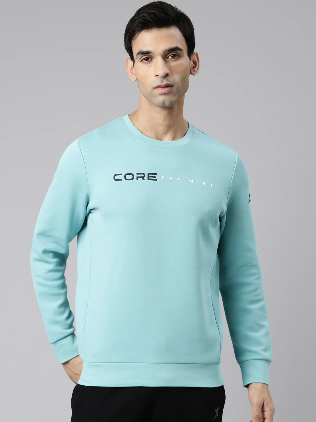 Seamless Running Sweatshirt - Blue/Black - Image 15