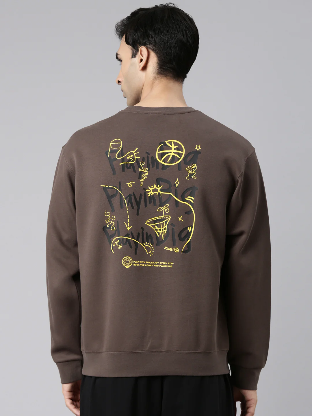 Comfort Basketball Sweatershirt - Pink/Brown - Image 12