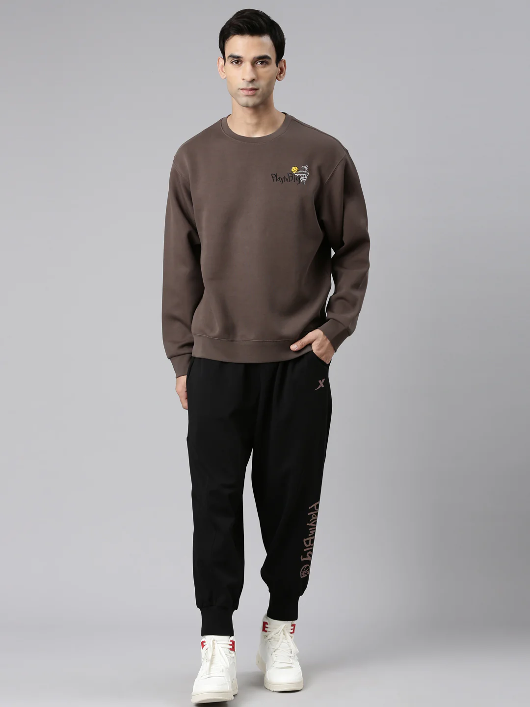 Comfort Basketball Sweatershirt - Pink/Brown - Image 16