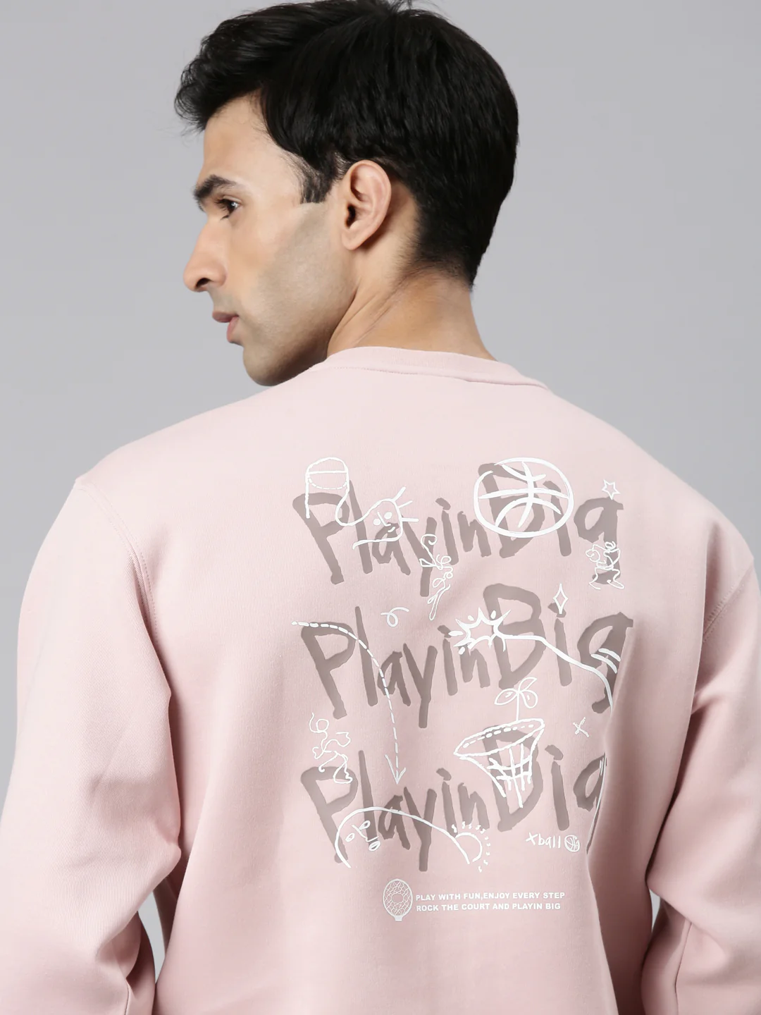 Comfort Basketball Sweatershirt - Pink/Brown - Image 5
