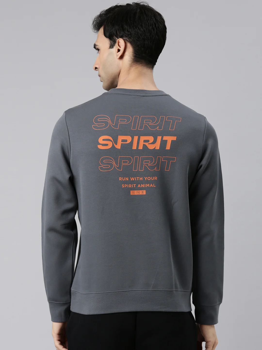 Seamless Running Sweatshirt - Greyish Blue - Image 12
