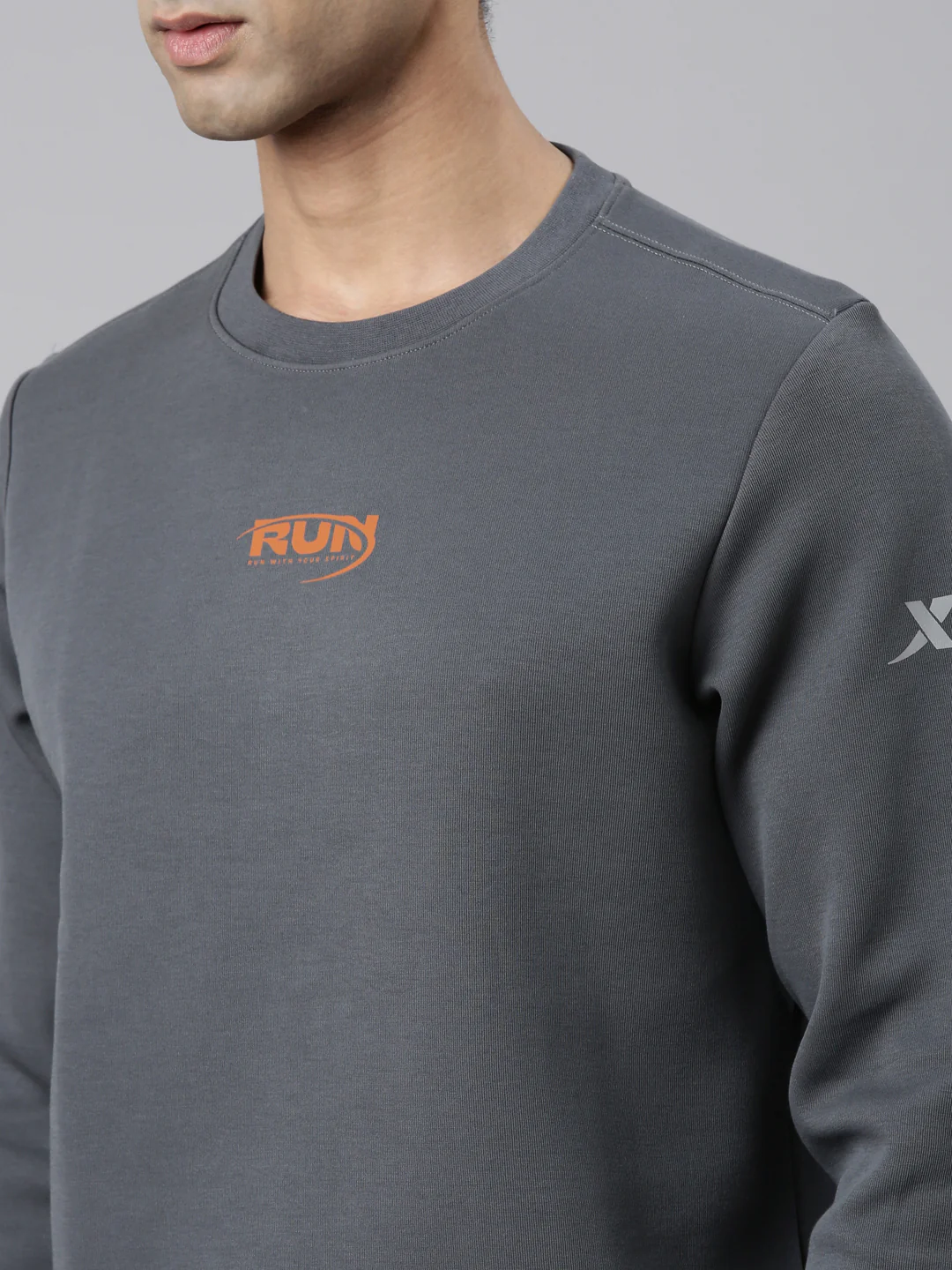 Seamless Running Sweatshirt - Greyish Blue - Image 15