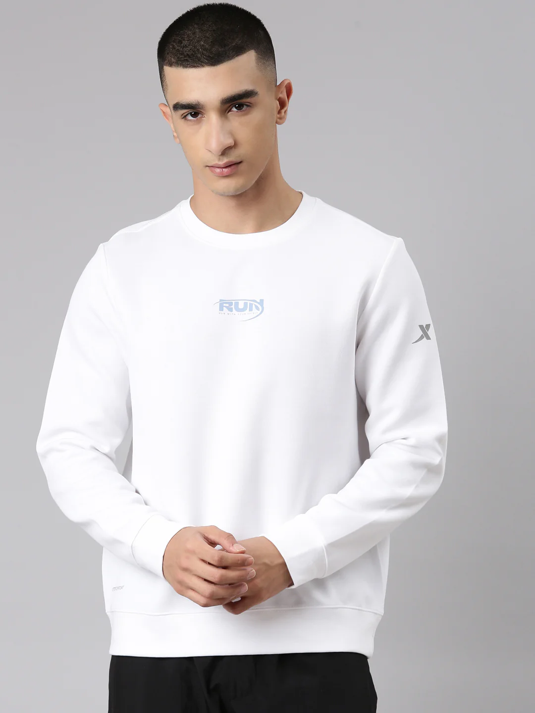 Seamless Running Sweatshirt - Greyish Blue - Image 17