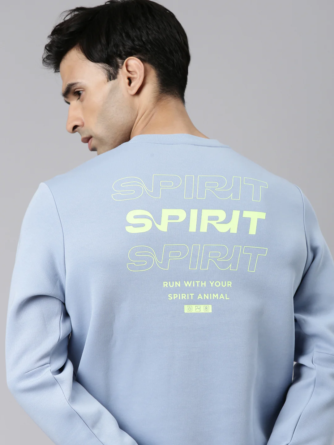 Seamless Running Sweatshirt - Greyish Blue - Image 4