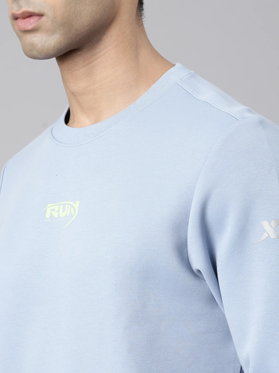 Seamless Running Sweatshirt - Greyish Blue - Image 7