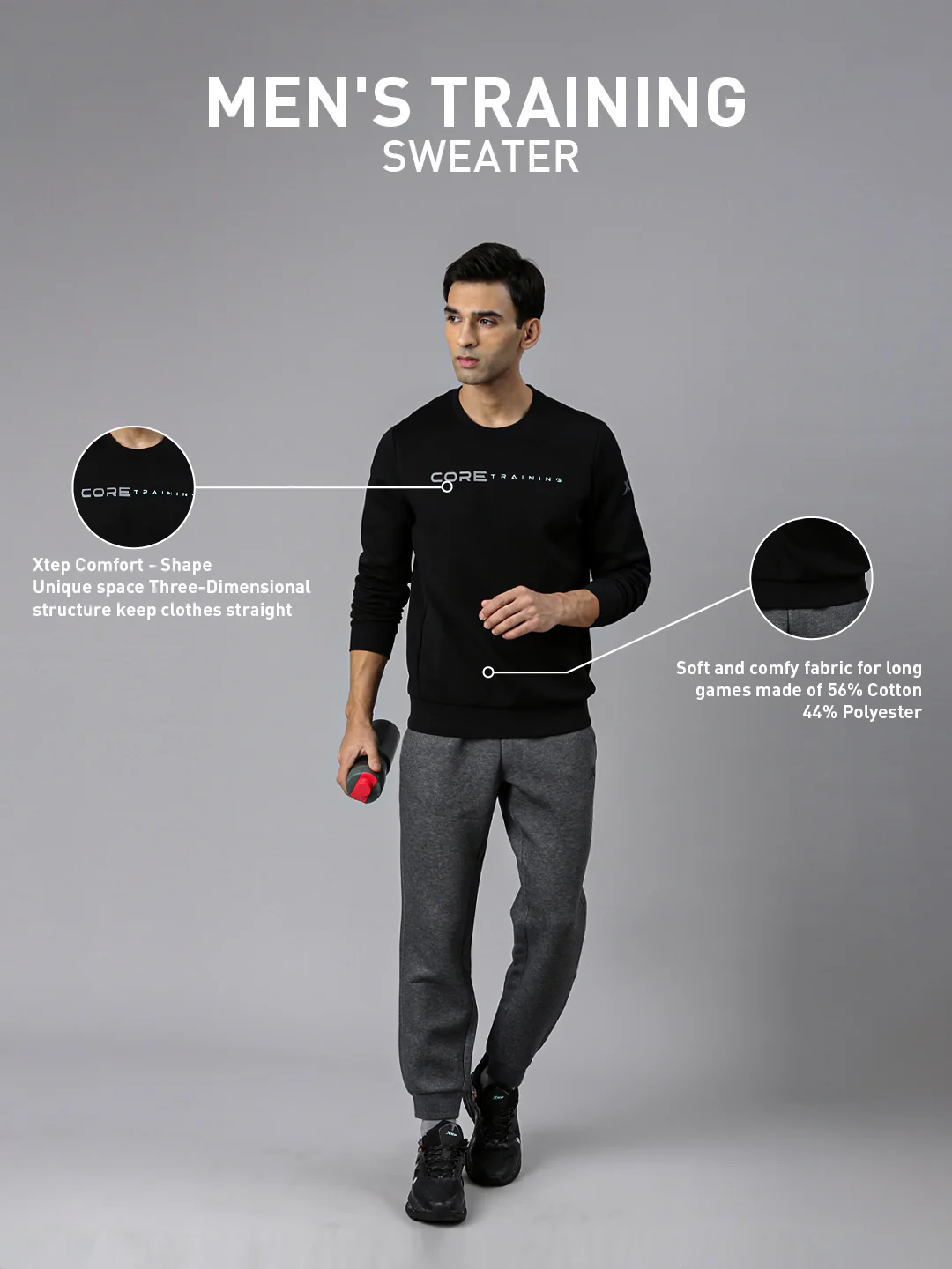 Seamless Running Sweatshirt - Blue/Black - Image 9