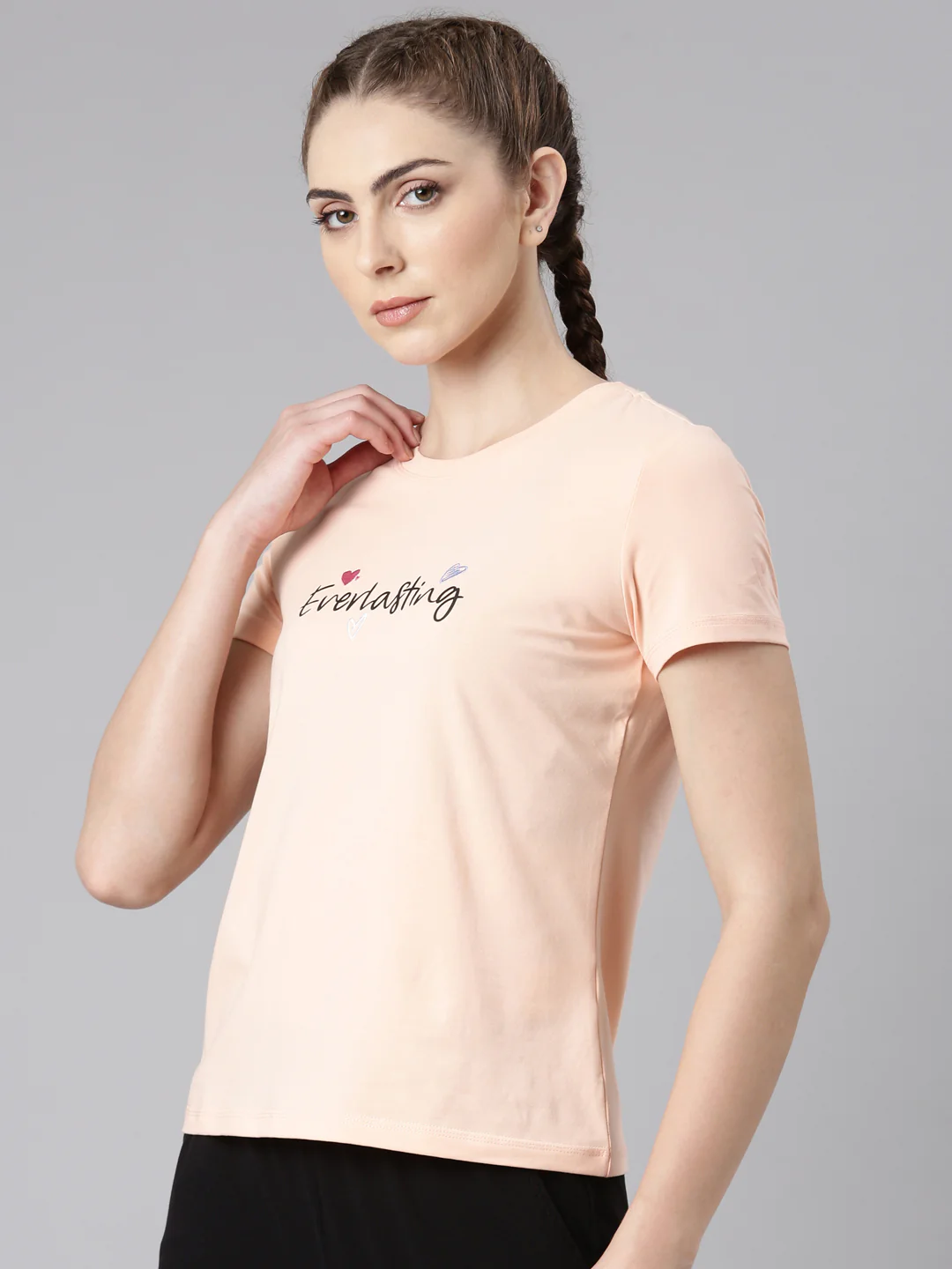 Comfort Short-Sleeve Training T-Shirt - Pink/Green - Image 12