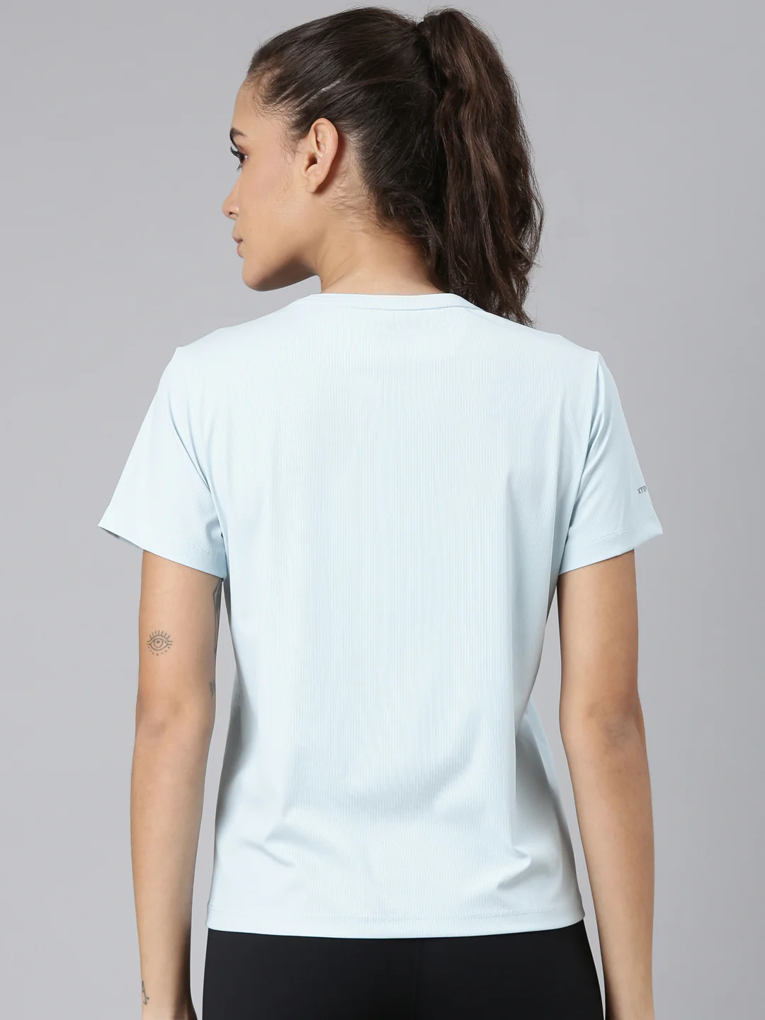 Comfort Short-Sleeve Training T-Shirt - Sky Blue/Pink - Image 13