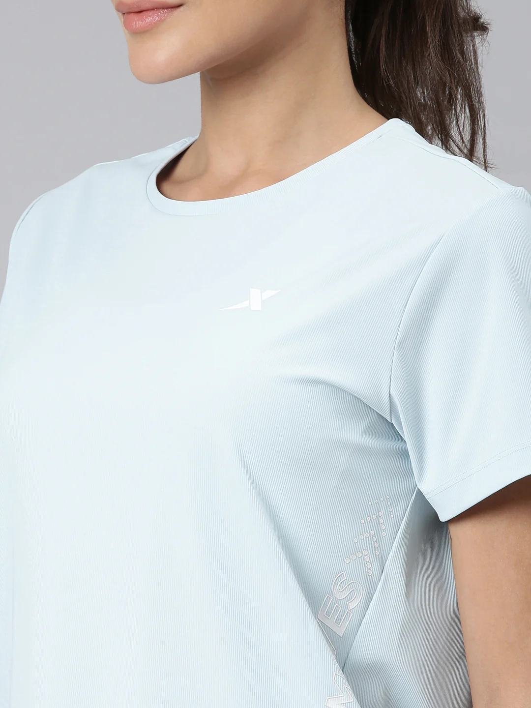 Comfort Short-Sleeve Training T-Shirt - Sky Blue/Pink - Image 16