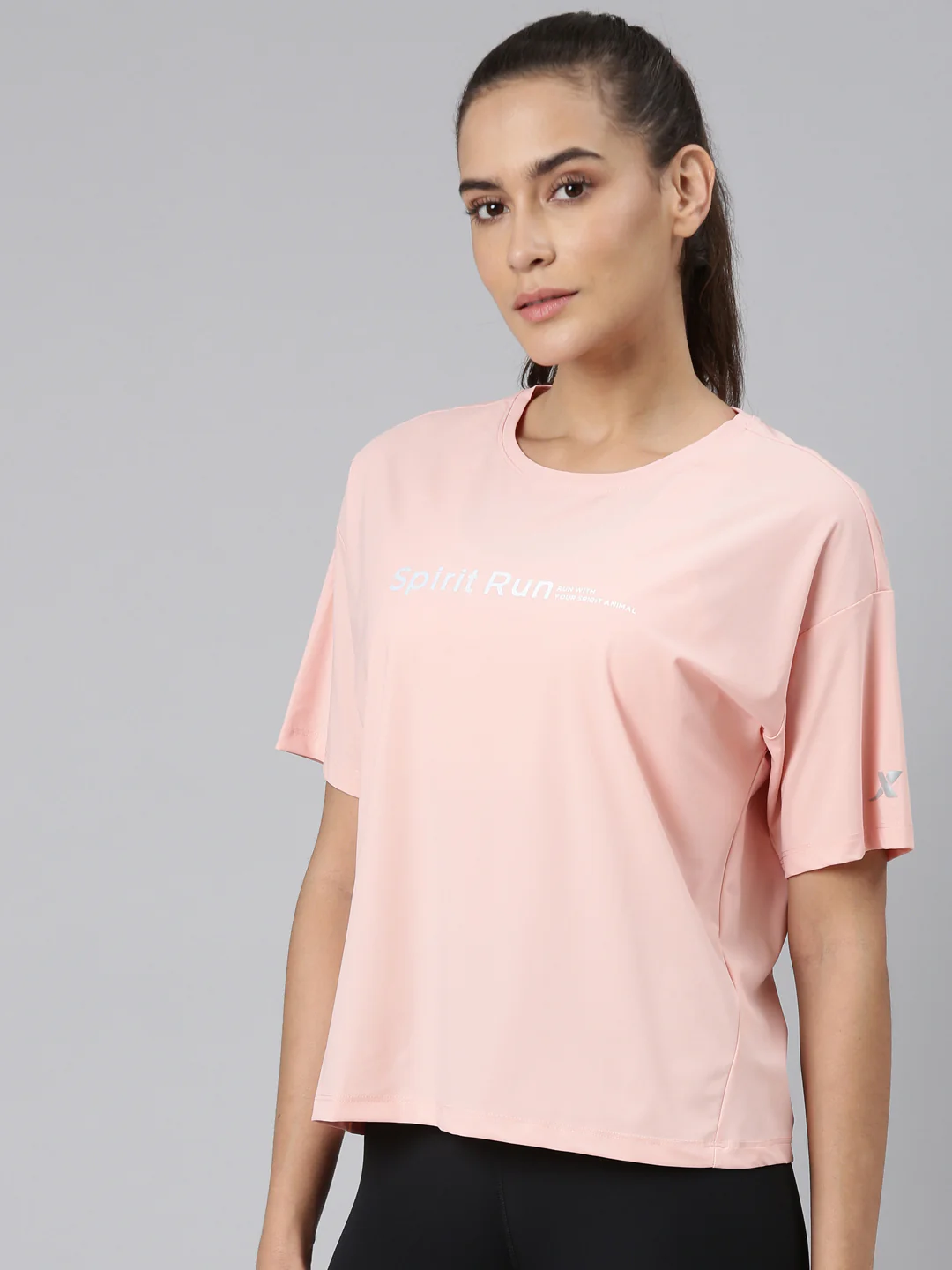 Comfort Short-Sleeve Training T-Shirt - Sky Blue/Pink - Image 3