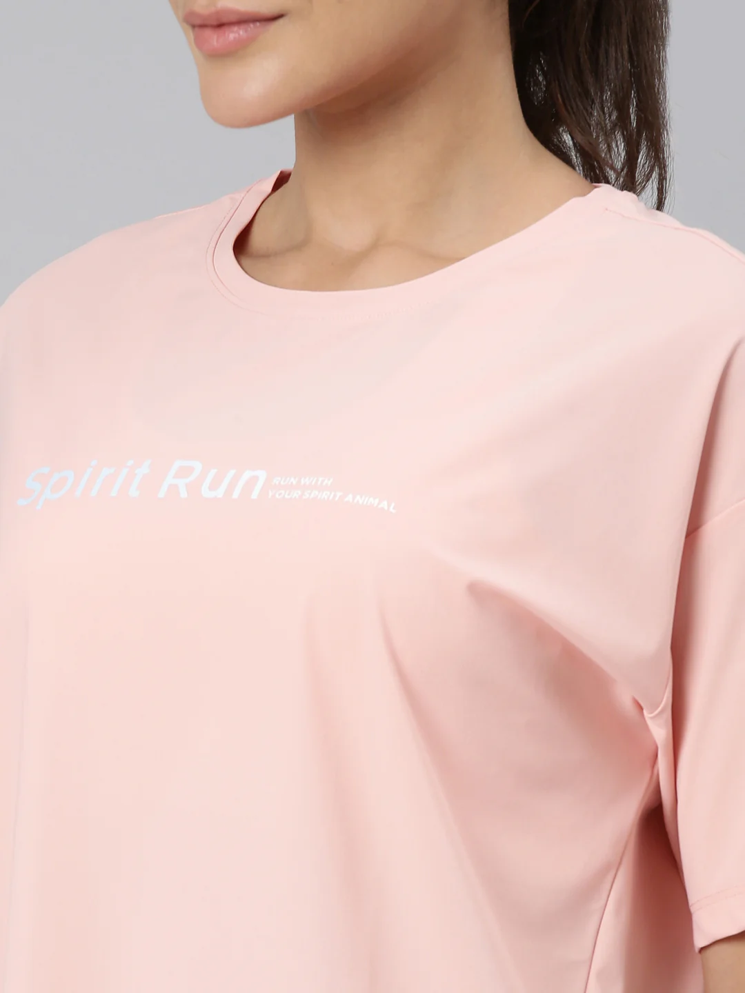 Comfort Short-Sleeve Training T-Shirt - Sky Blue/Pink - Image 7