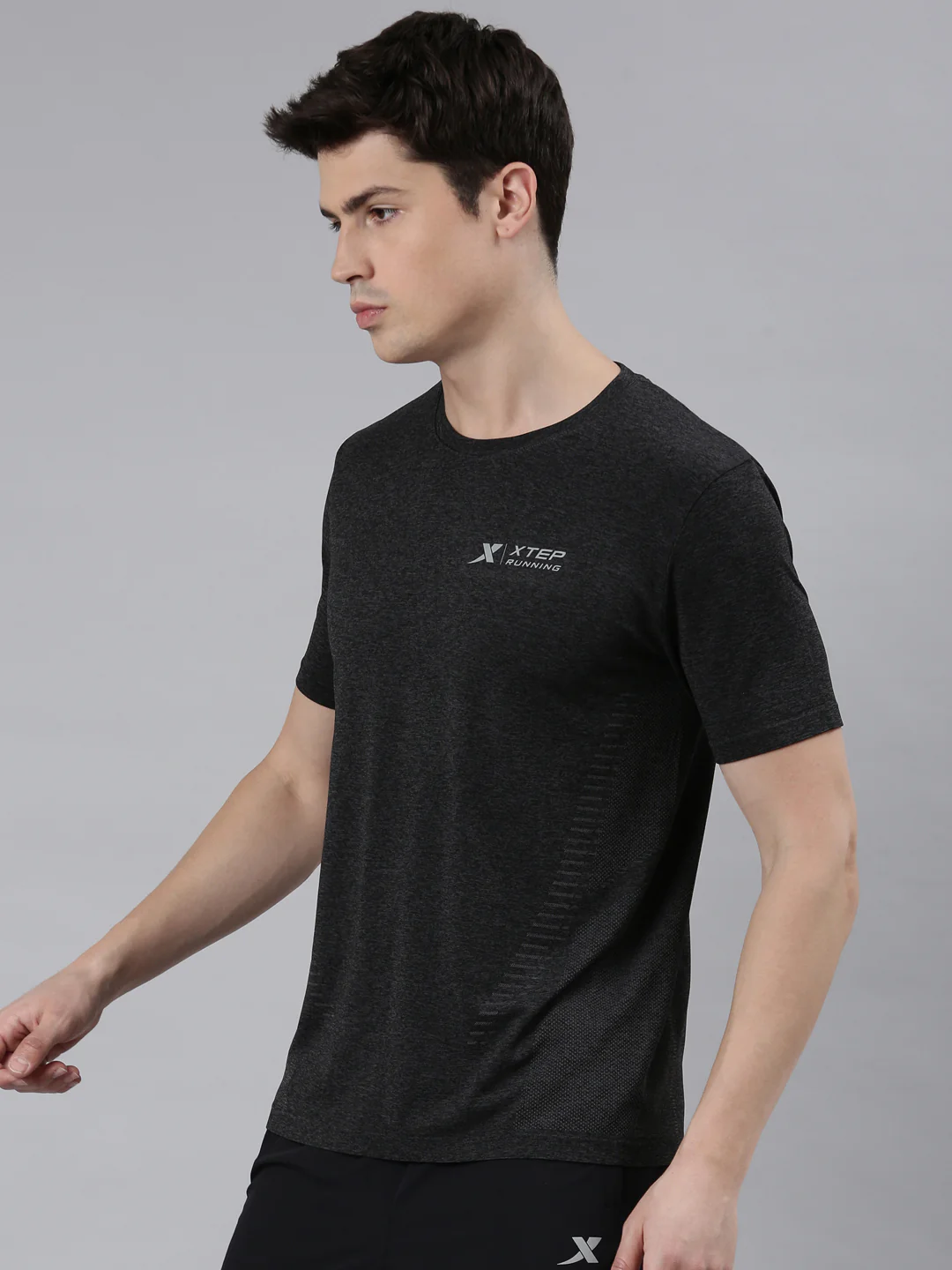 Quick-Dry Training Short-Sleeve T-Shirt - Dark Heather - Image 3