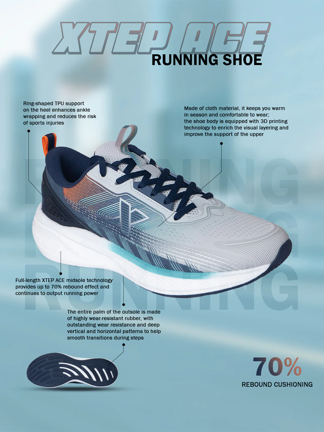 ACE Running Shoe - Moon Grey - Image 20