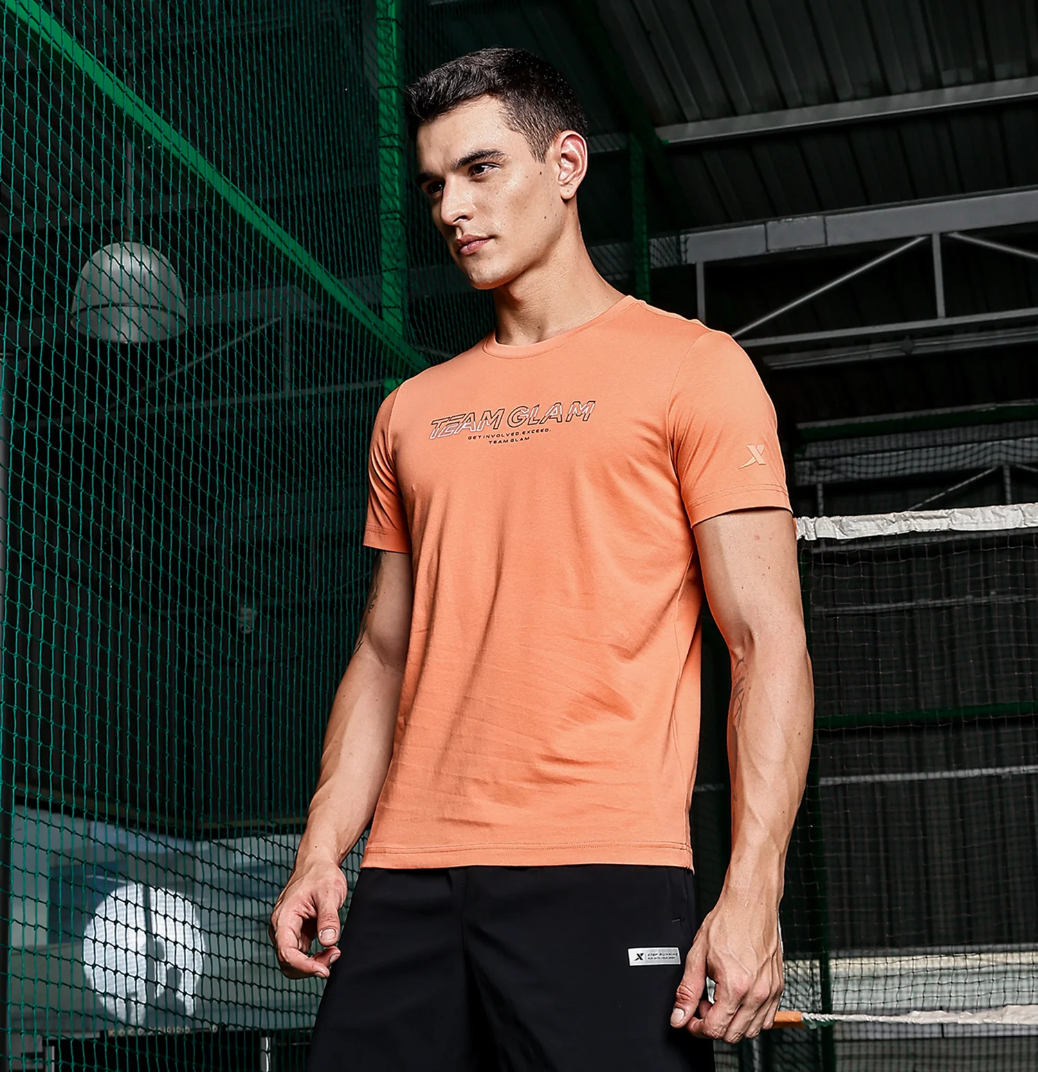 Cotton Flannel Printed T-Shirt - Earthy Orange - Image 3