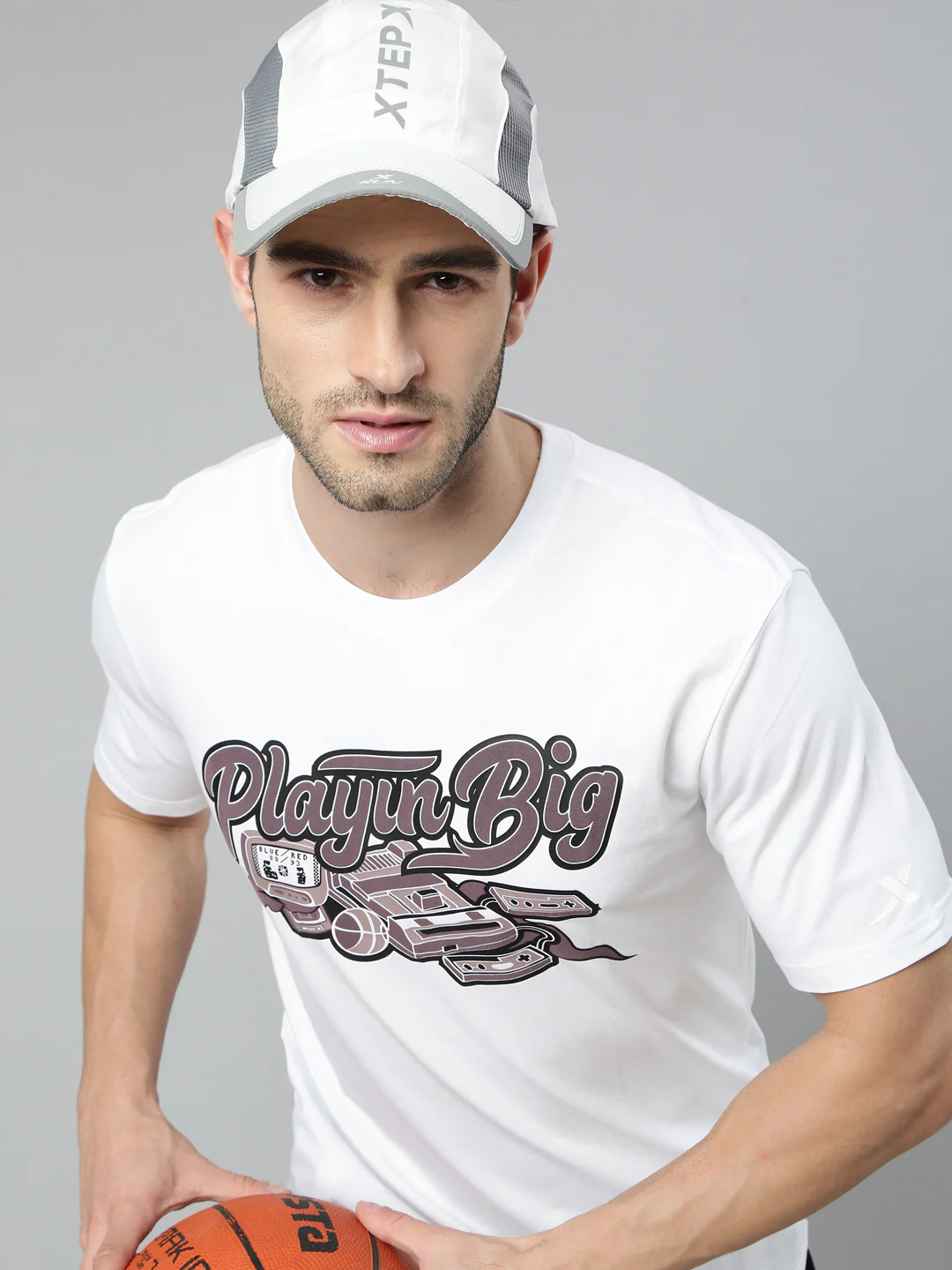 Cotton Dry Active Basketball T-Shirt - Pearl White - Image 6