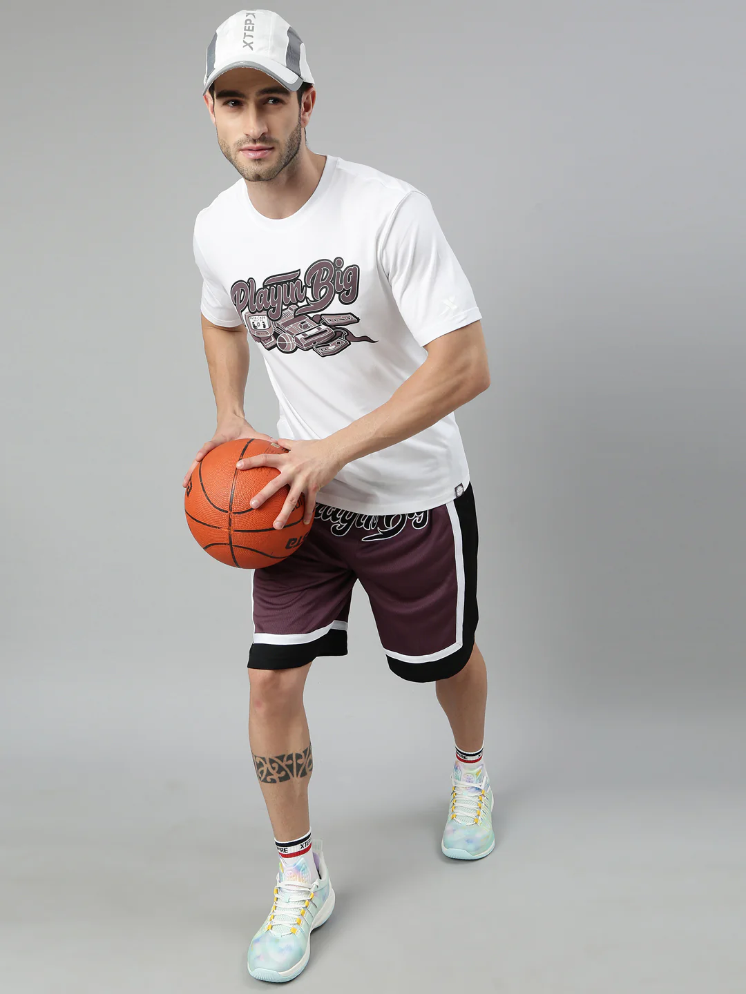 Cotton Dry Active Basketball T-Shirt - Pearl White - Image 7