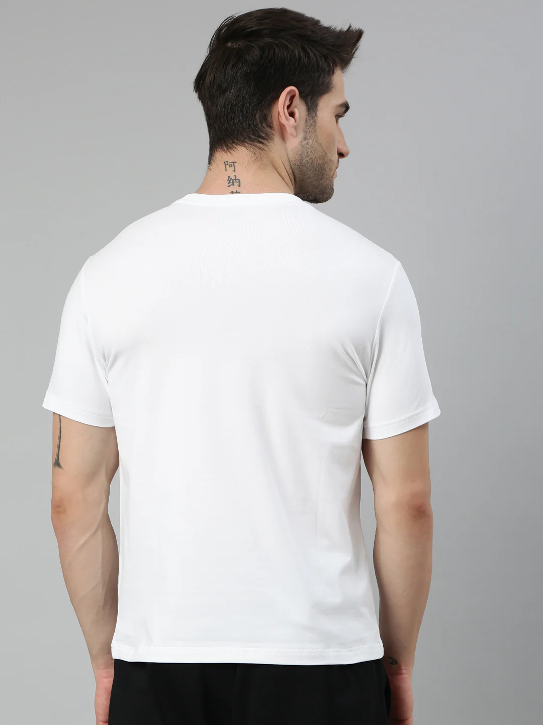 Cotton Dry Active Casual T-Shirt - Pearl White - Image 4