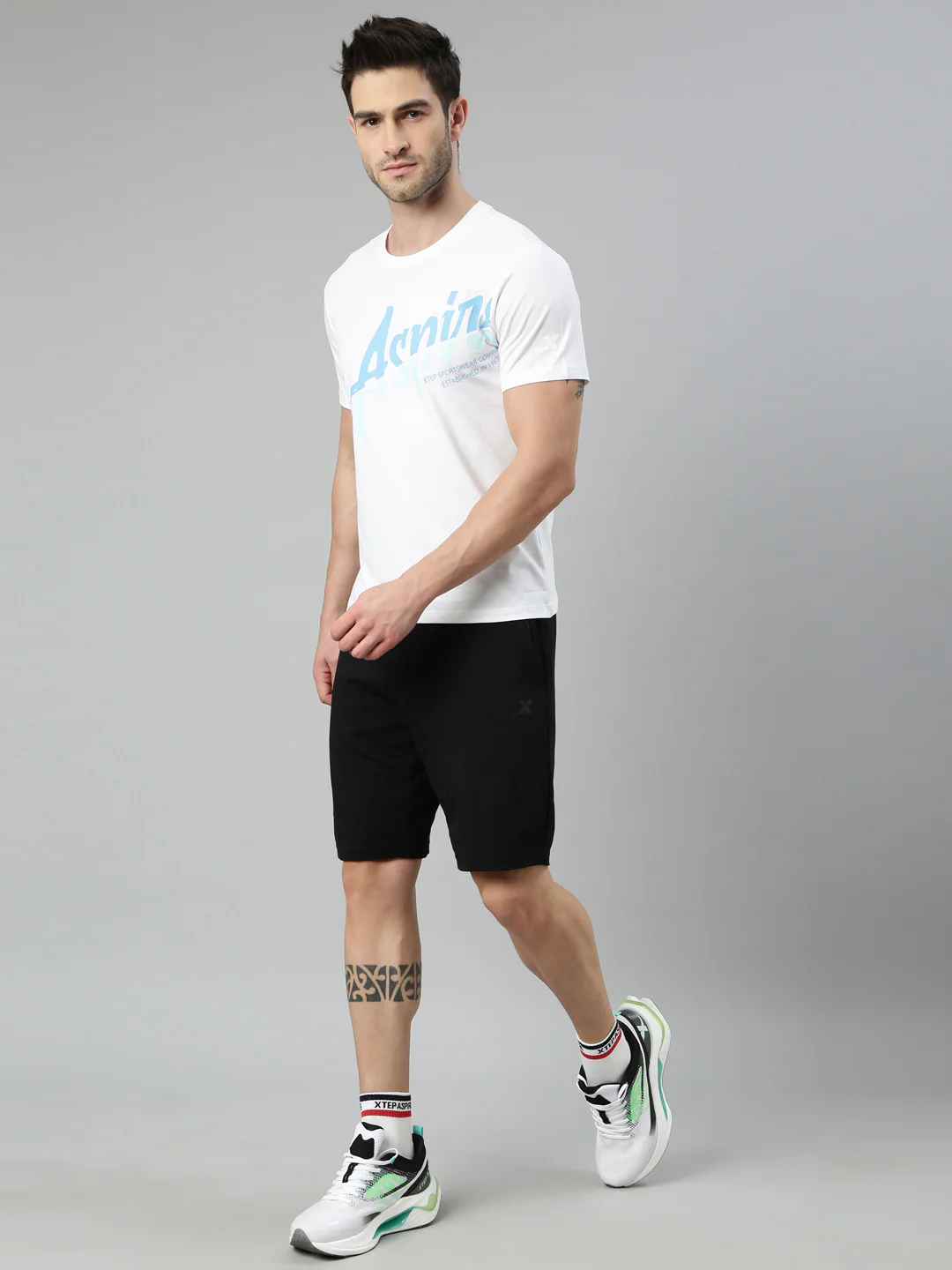 Cotton Dry Active Casual T-Shirt - Pearl White - Image 6