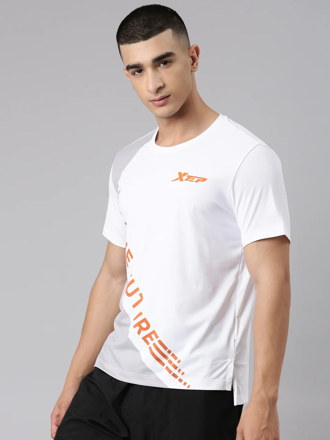 Quick-Dry Running Short-Sleeve T-Shirt - Blue/White - Image 11