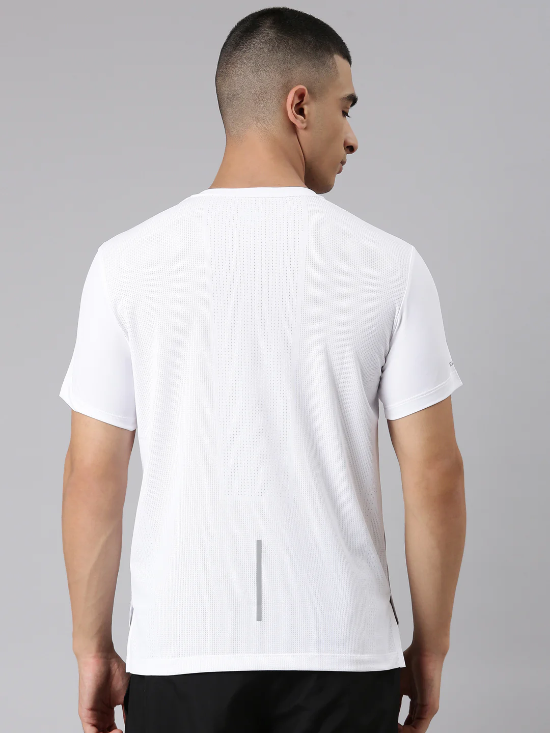 Quick-Dry Running Short-Sleeve T-Shirt - Blue/White - Image 12