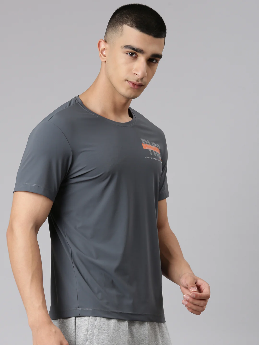 Quick-Dry Running Short-Sleeve T-Shirt - Blue/Black - Image 16