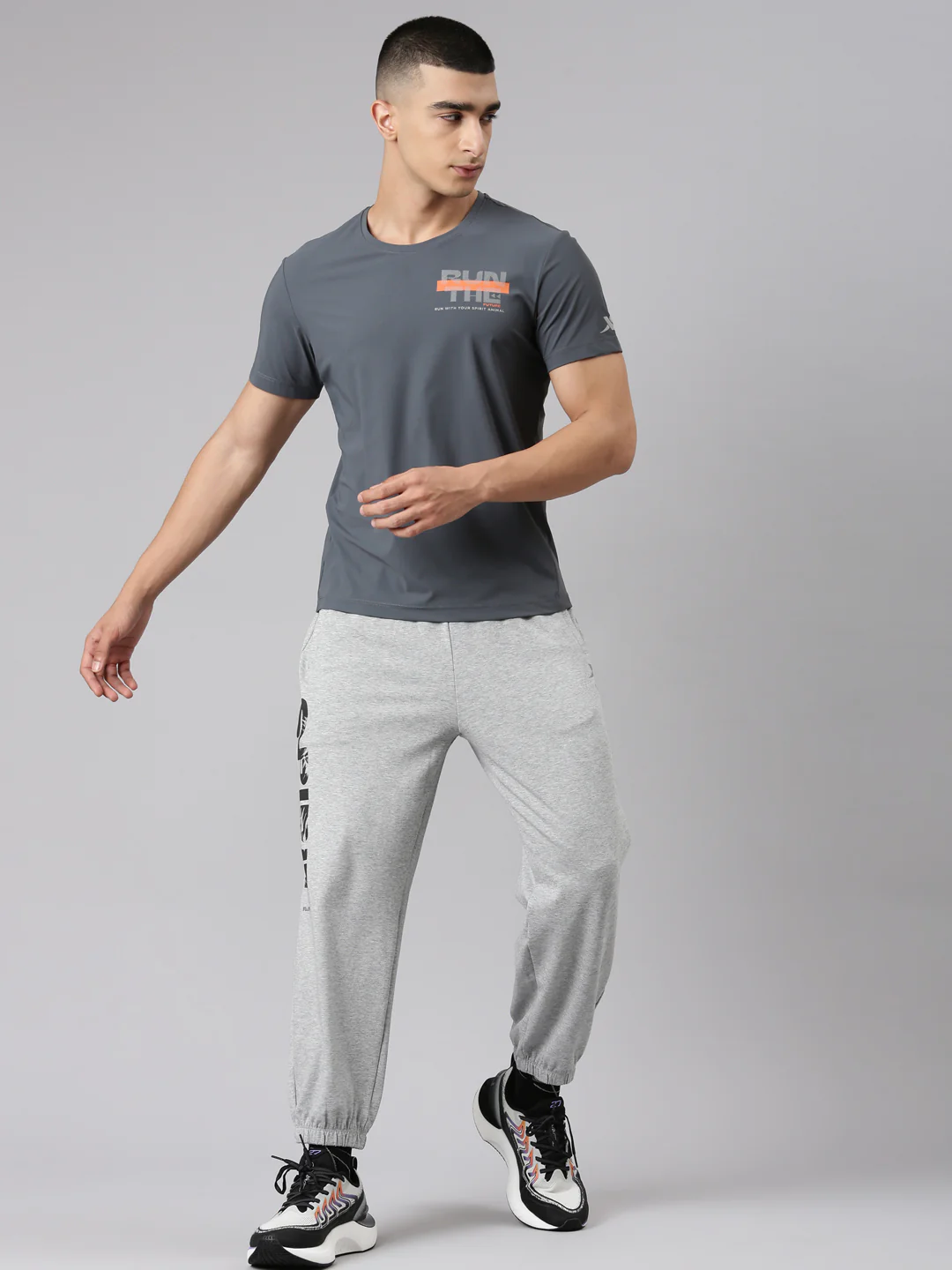 Quick-Dry Running Short-Sleeve T-Shirt - Blue/Black - Image 19