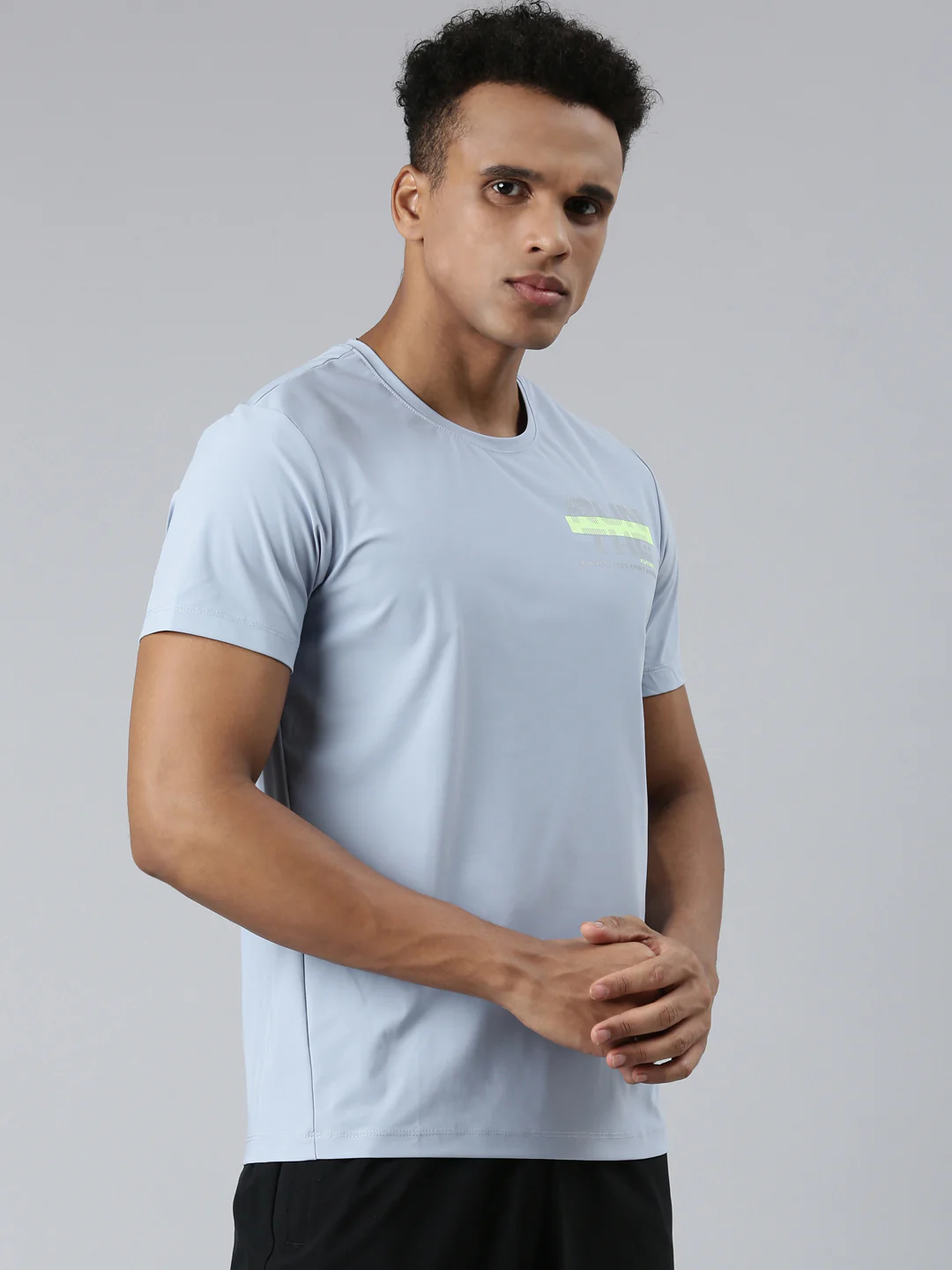 Quick-Dry Running Short-Sleeve T-Shirt - Blue/Black - Image 23