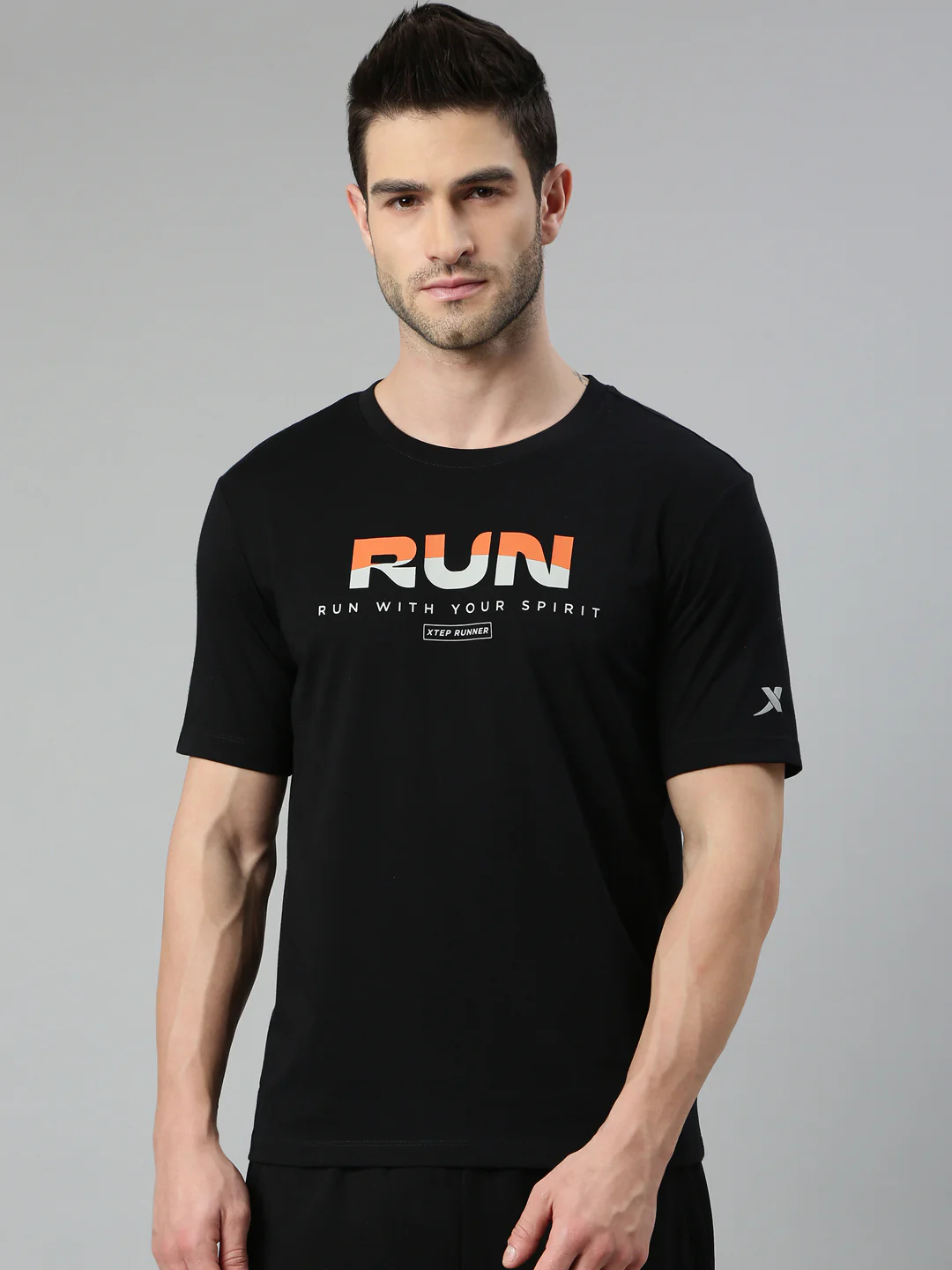 Polycotton Running T-Shirt - Black