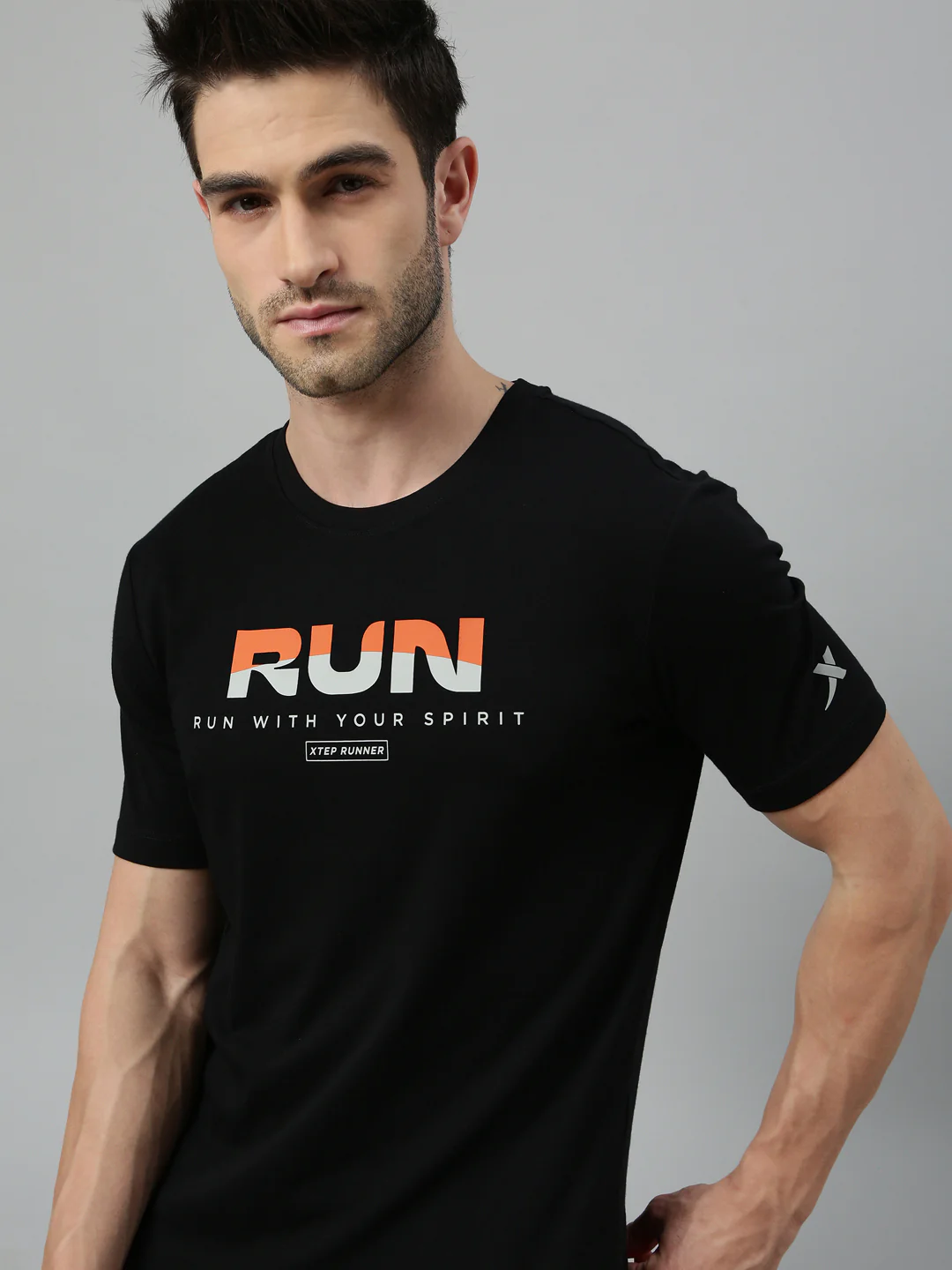 Polycotton Running T-Shirt - Black - Image 6